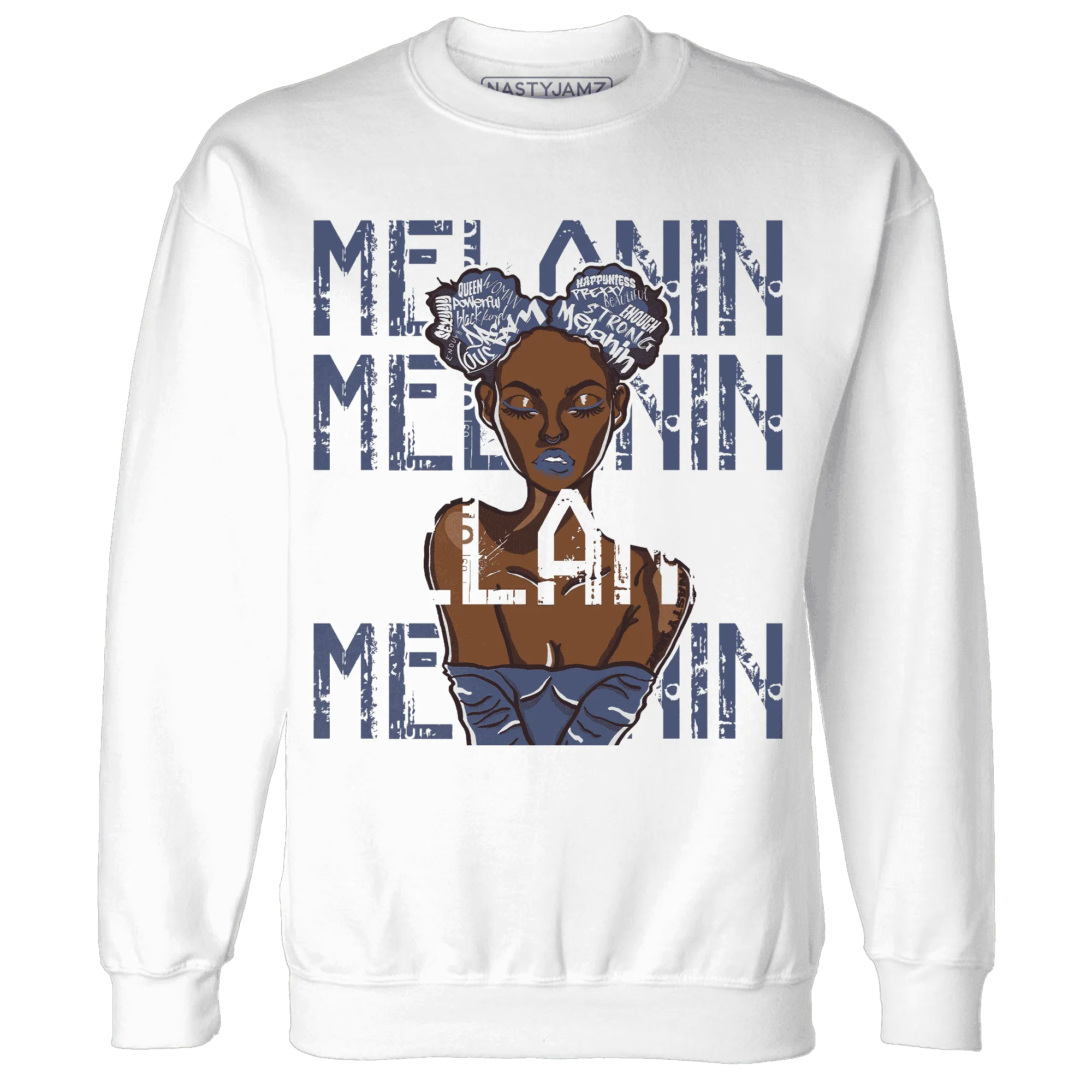 Low-Diffused-Blue-11s-Sweatshirt-Match-Melanin-Girl