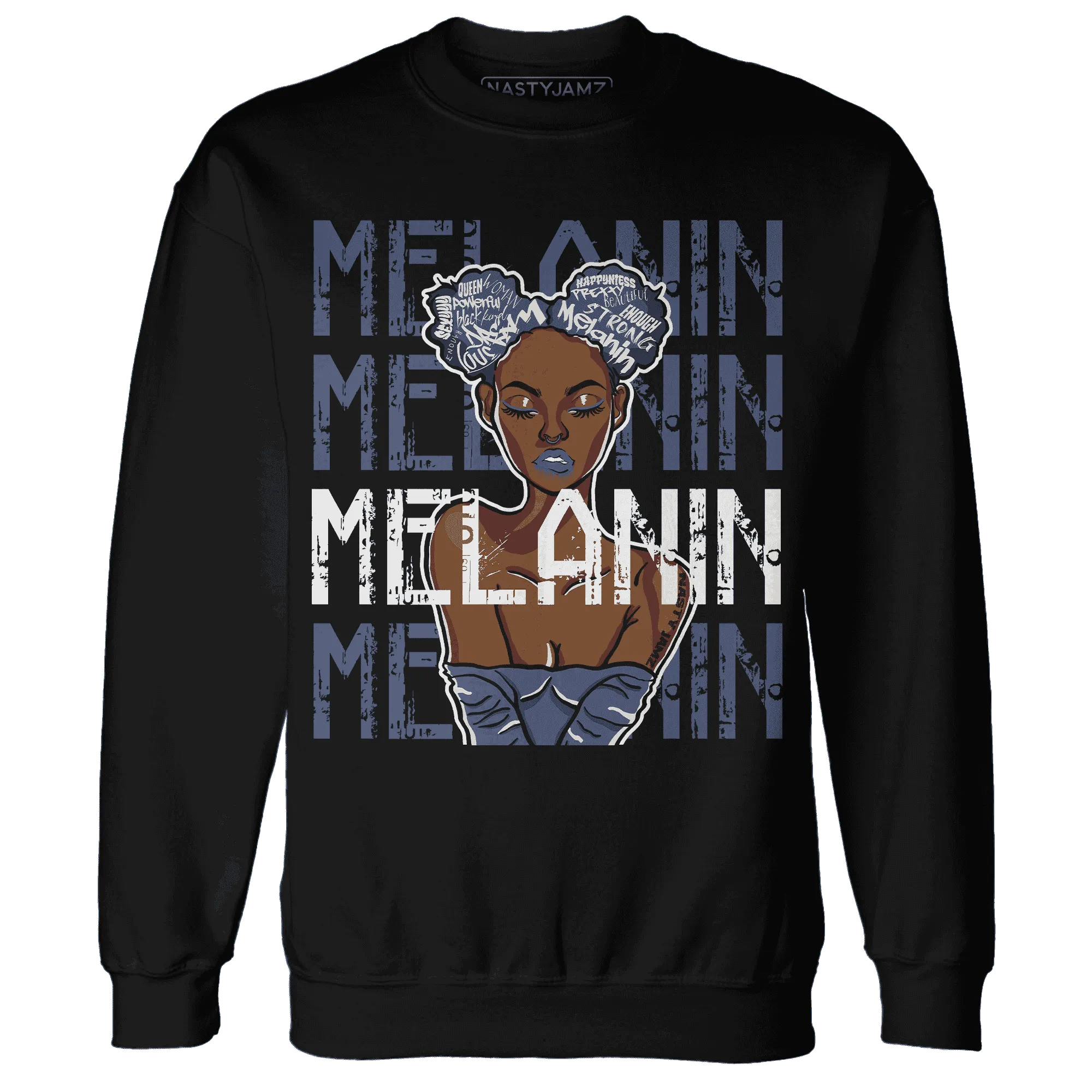 Low-Diffused-Blue-11s-Sweatshirt-Match-Melanin-Girl