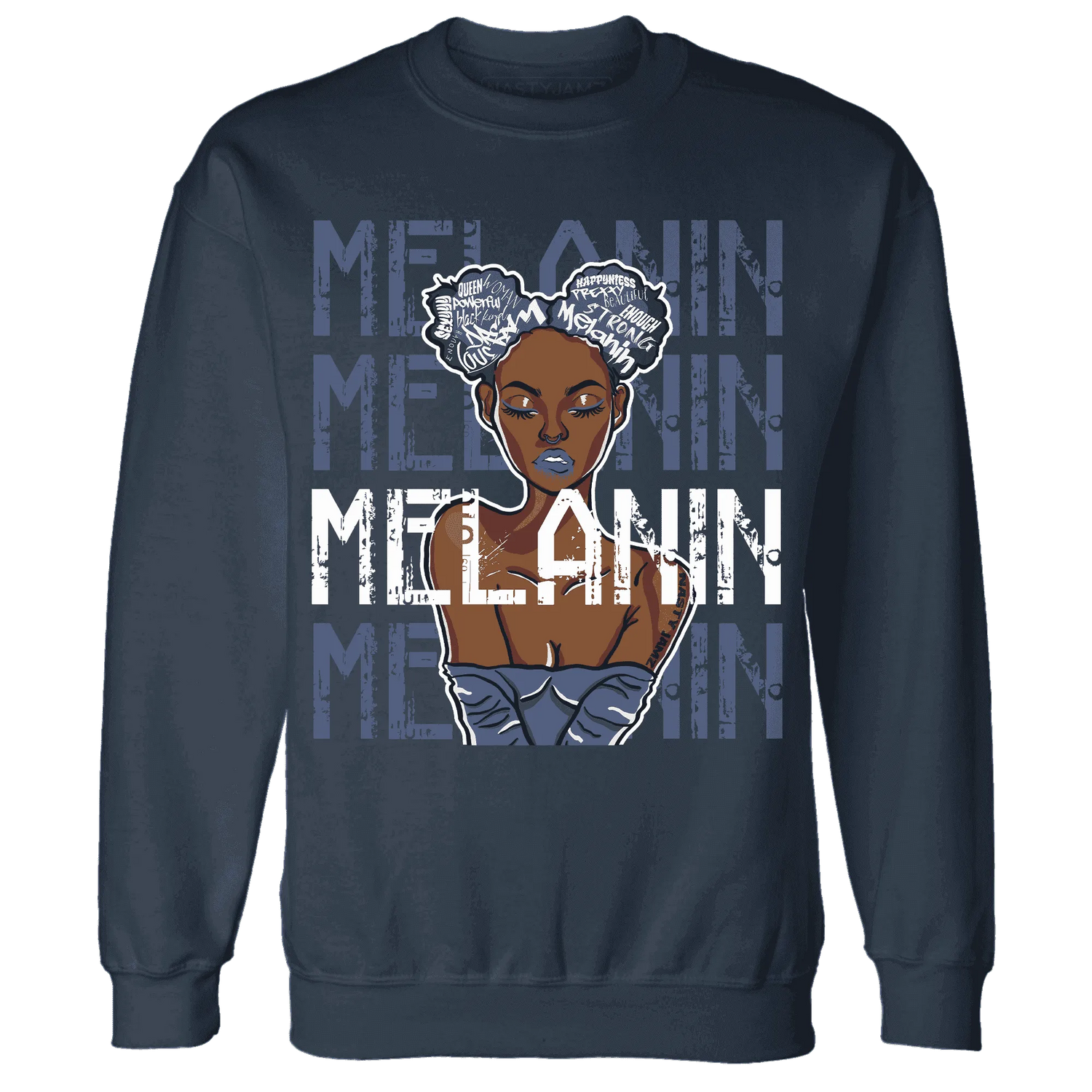 Low-Diffused-Blue-11s-Sweatshirt-Match-Melanin-Girl