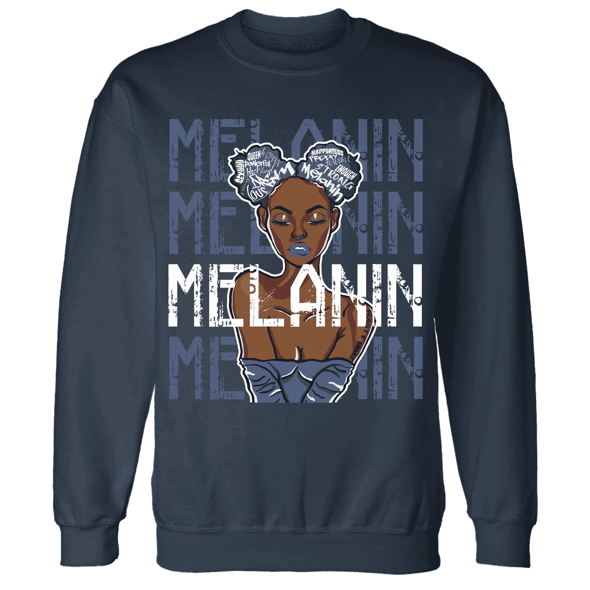 Low-Diffused-Blue-11s-Sweatshirt-Match-Melanin-Girl