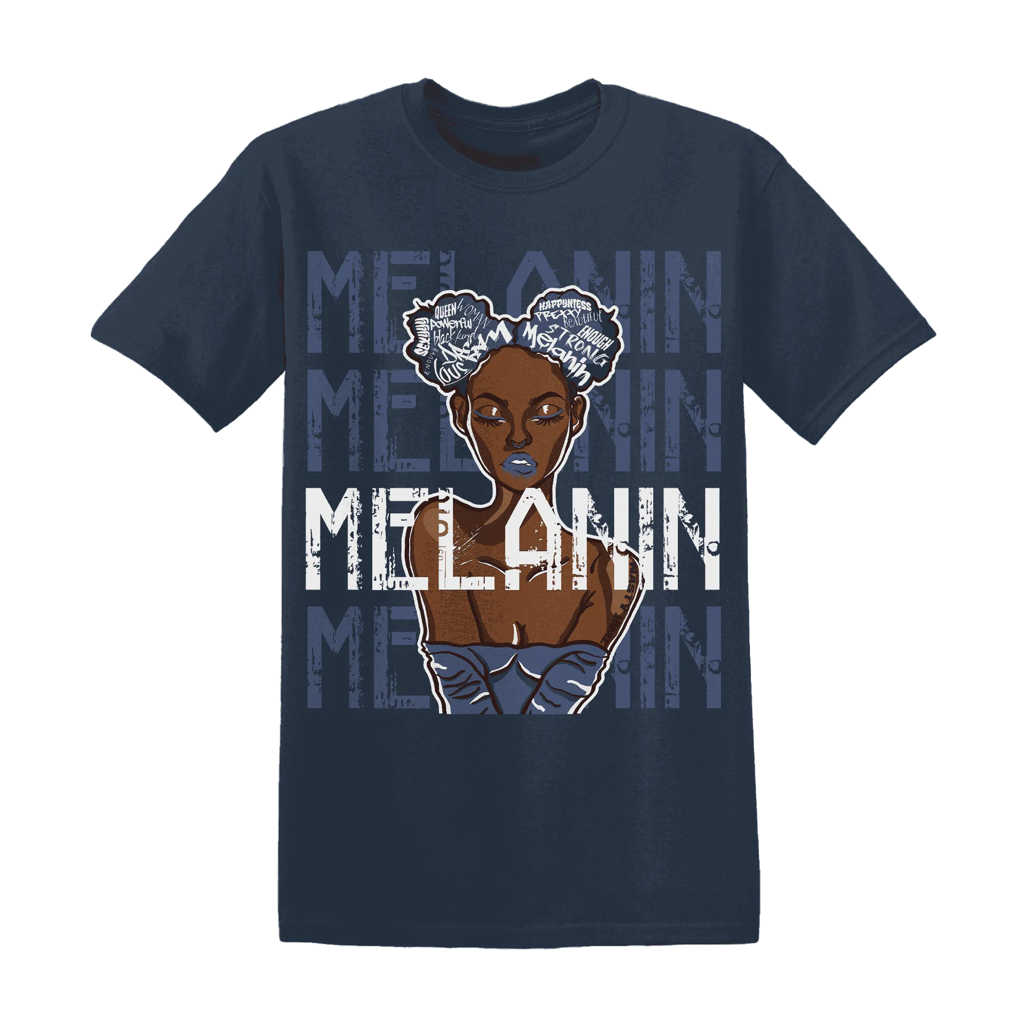 Low-Diffused-Blue-11s-T-Shirt-Match-Melanin-Girl