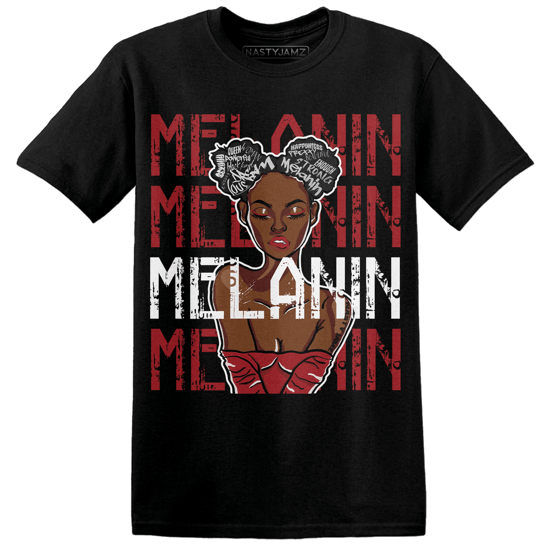 Retro Red Taxi 12s T Shirt Match Melanin Girl - NastyJamz