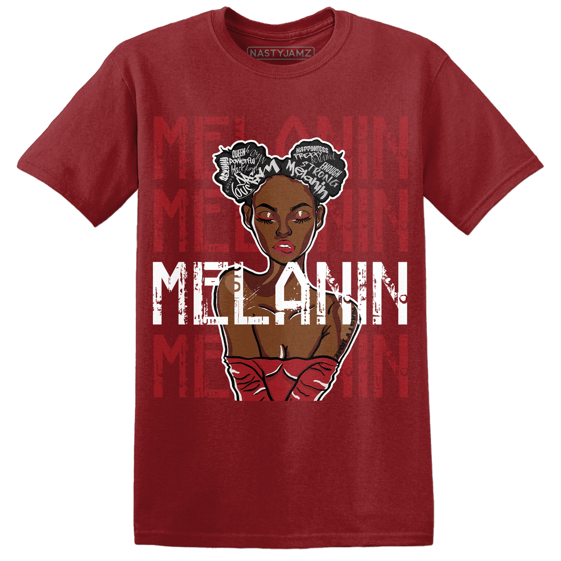 Retro Red Taxi 12s T Shirt Match Melanin Girl - NastyJamz
