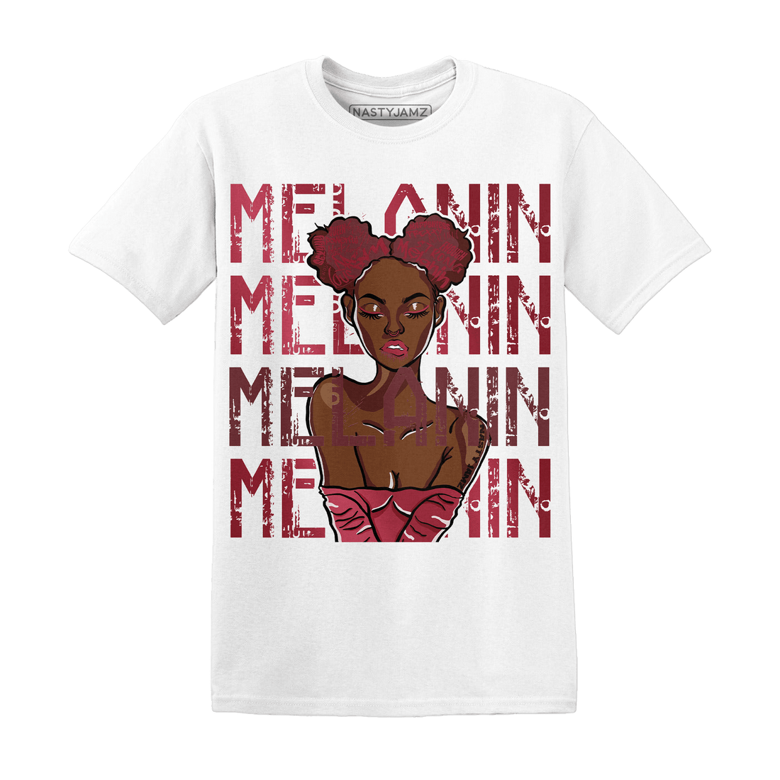 High 85 Metallic Burgundy 1s T Shirt Match Melanin Girl - NastyJamz