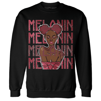 High 85 Metallic Burgundy 1s Sweatshirt Match Melanin Girl - NastyJamz