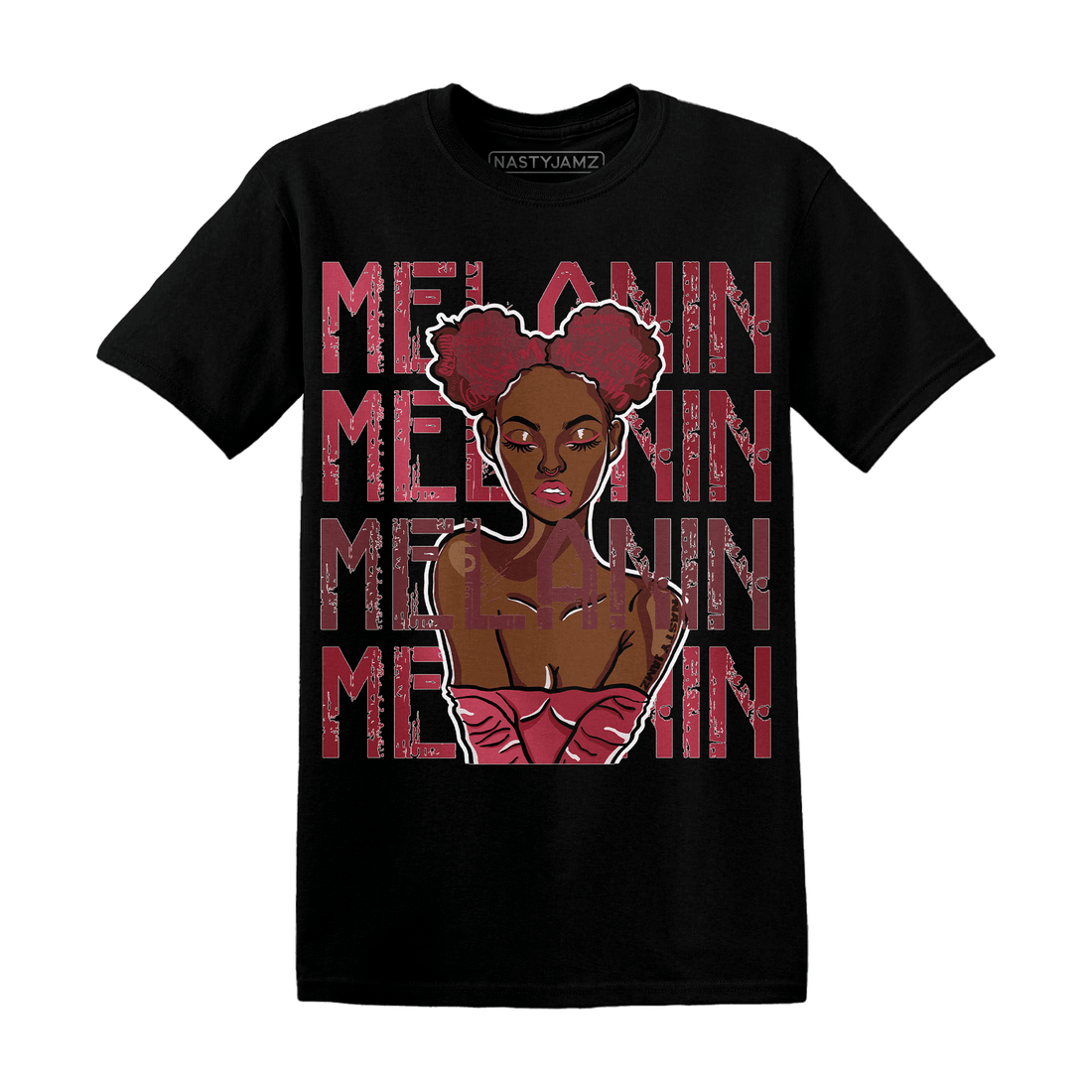 High 85 Metallic Burgundy 1s T Shirt Match Melanin Girl - NastyJamz