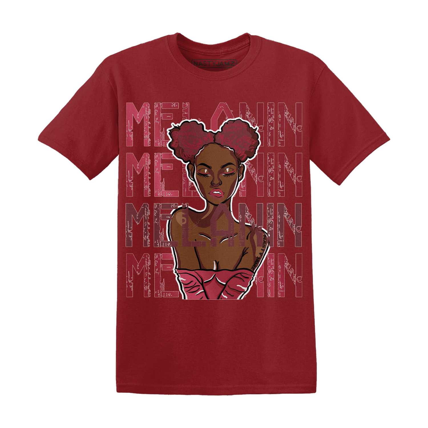High 85 Metallic Burgundy 1s T Shirt Match Melanin Girl - NastyJamz