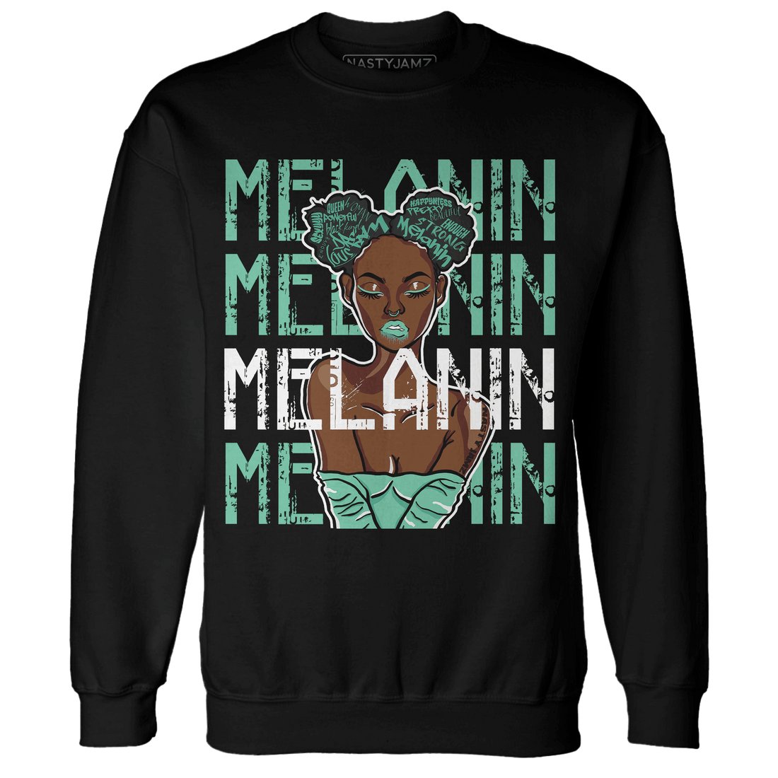 High OG Green Glow 1s Sweatshirt Match Melanin Girl - NastyJamz