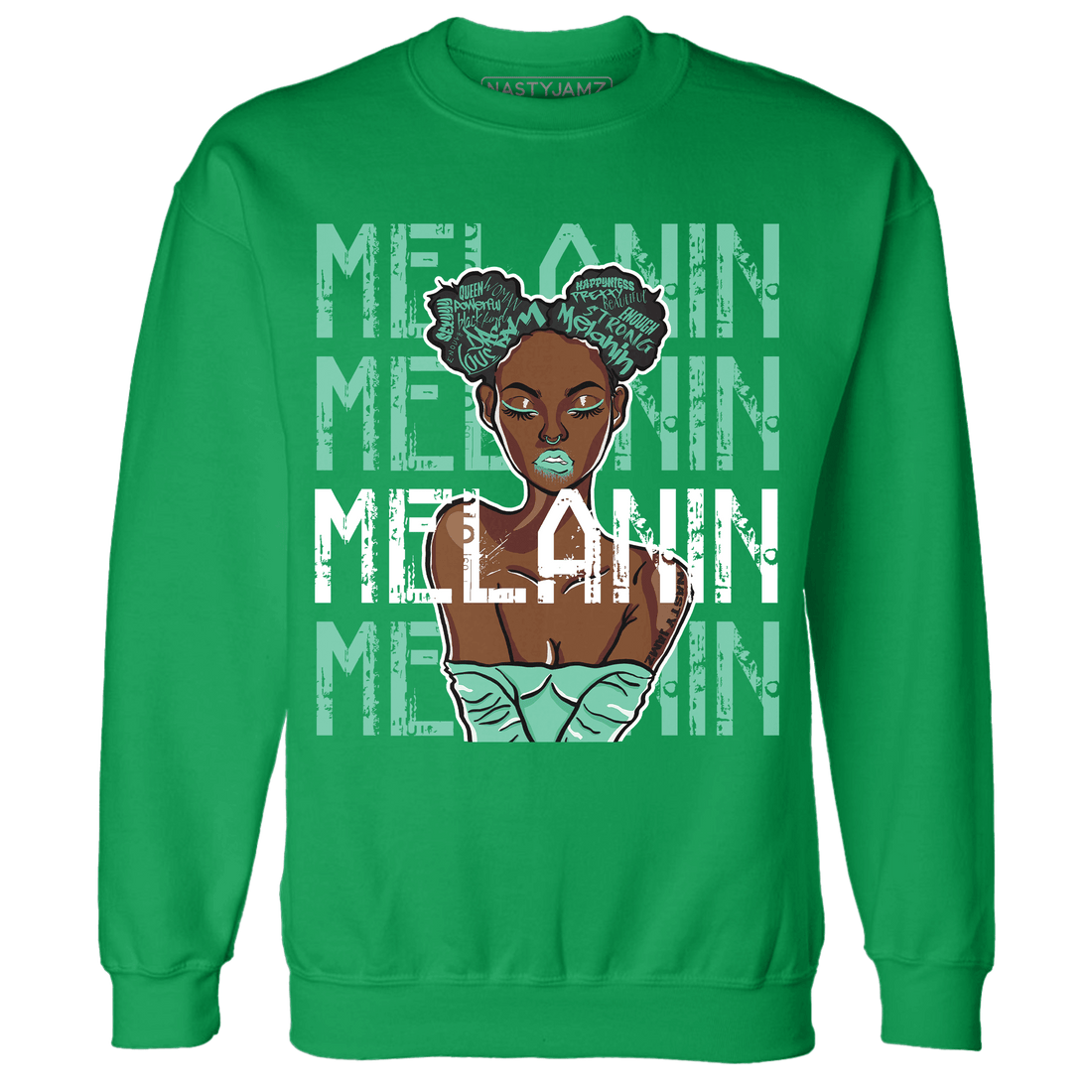 High OG Green Glow 1s Sweatshirt Match Melanin Girl - NastyJamz