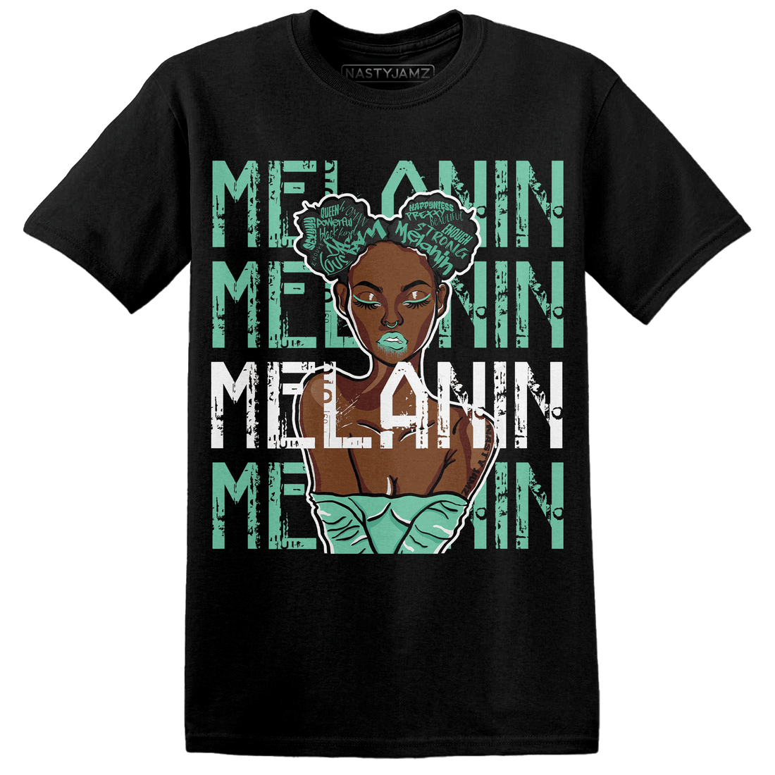 High OG Green Glow 1s T Shirt Match Melanin Girl - NastyJamz