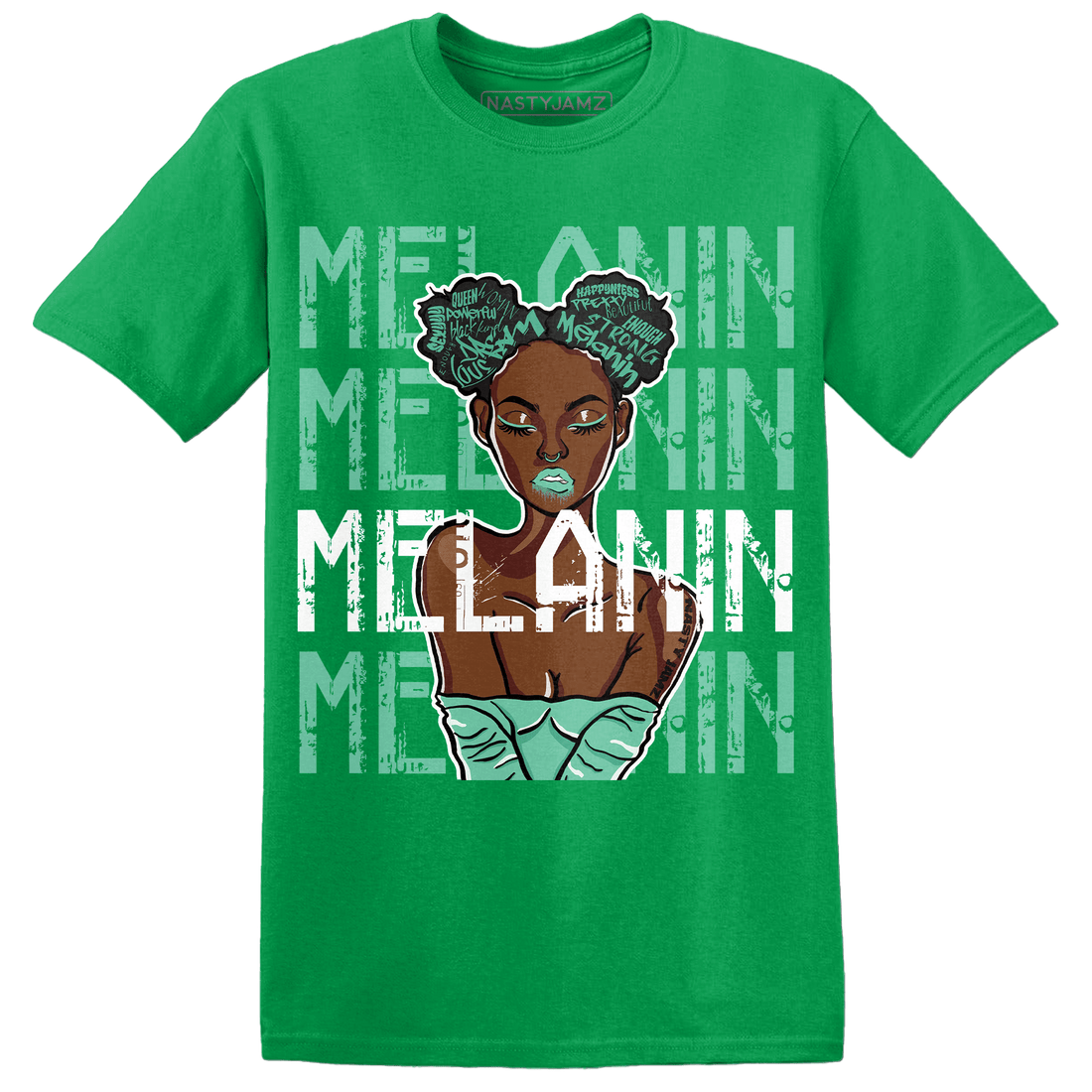 High OG Green Glow 1s T Shirt Match Melanin Girl - NastyJamz