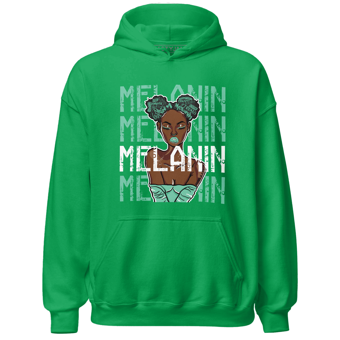 High OG Green Glow 1s Hoodie Match Melanin Girl - NastyJamz