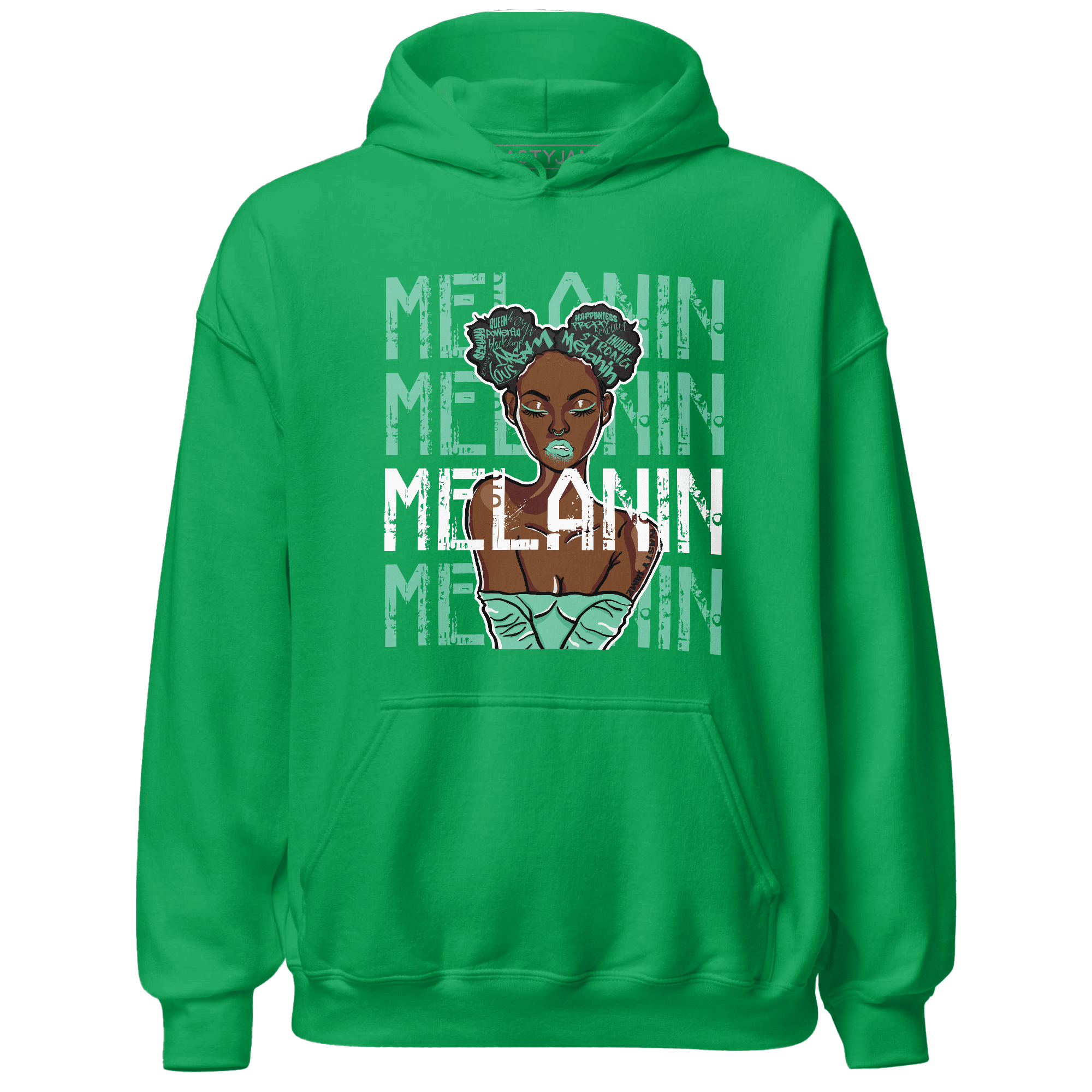 High OG Green Glow 1s Hoodie Match Melanin Girl - NastyJamz