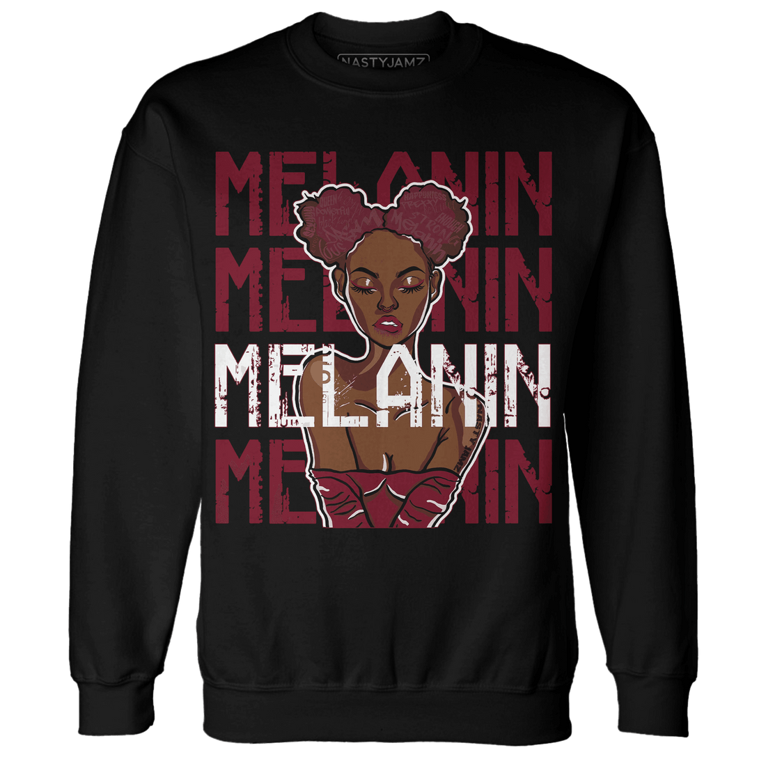 High White Team Red 1s Sweatshirt Match Melanin Girl - NastyJamz