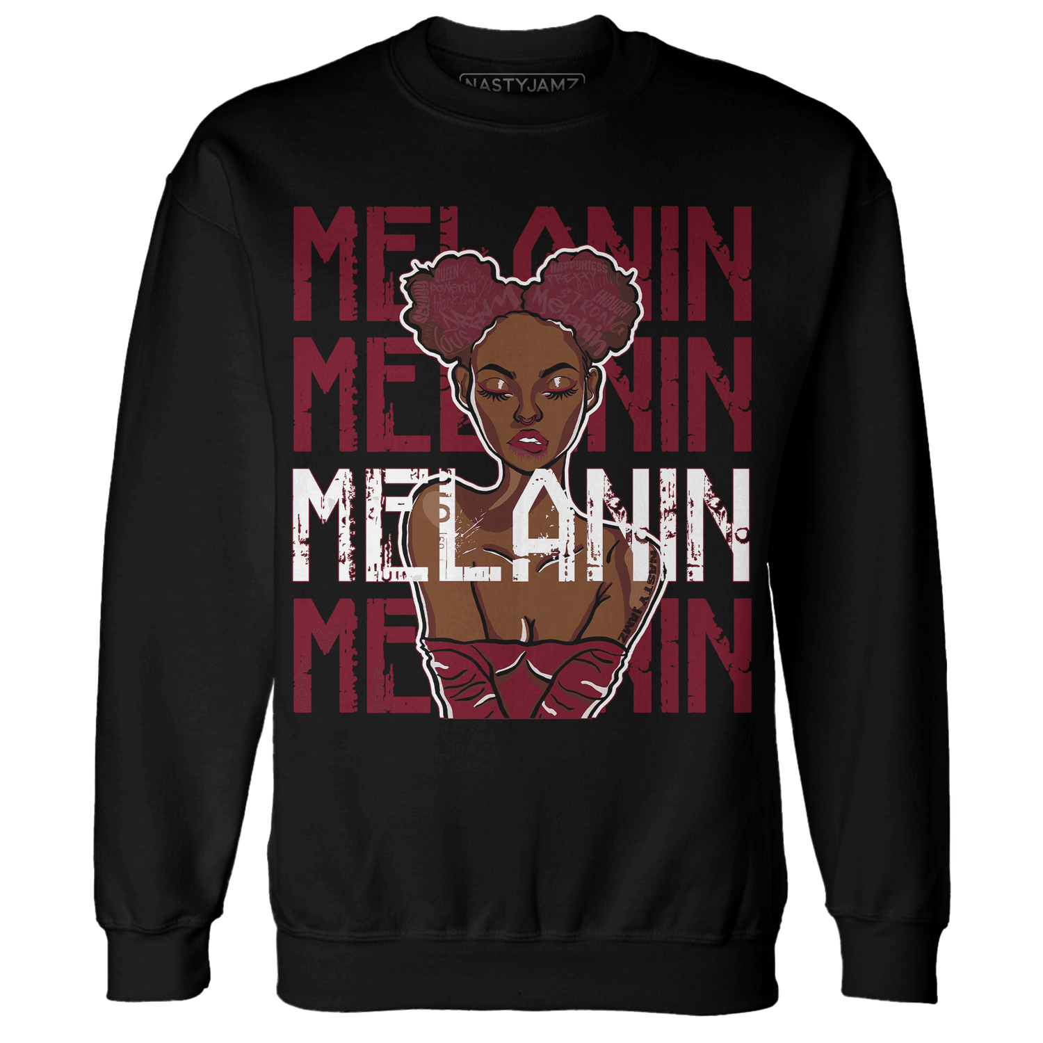 High White Team Red 1s Sweatshirt Match Melanin Girl - NastyJamz
