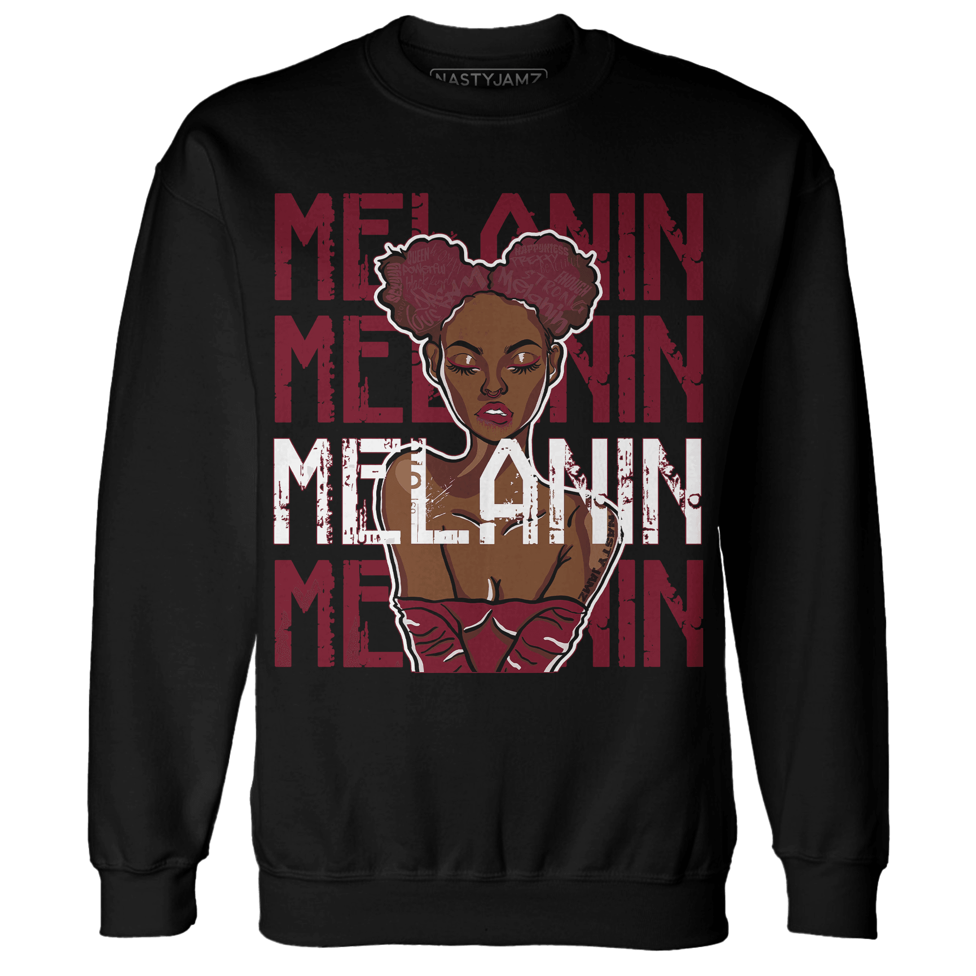 High White Team Red 1s Sweatshirt Match Melanin Girl - NastyJamz