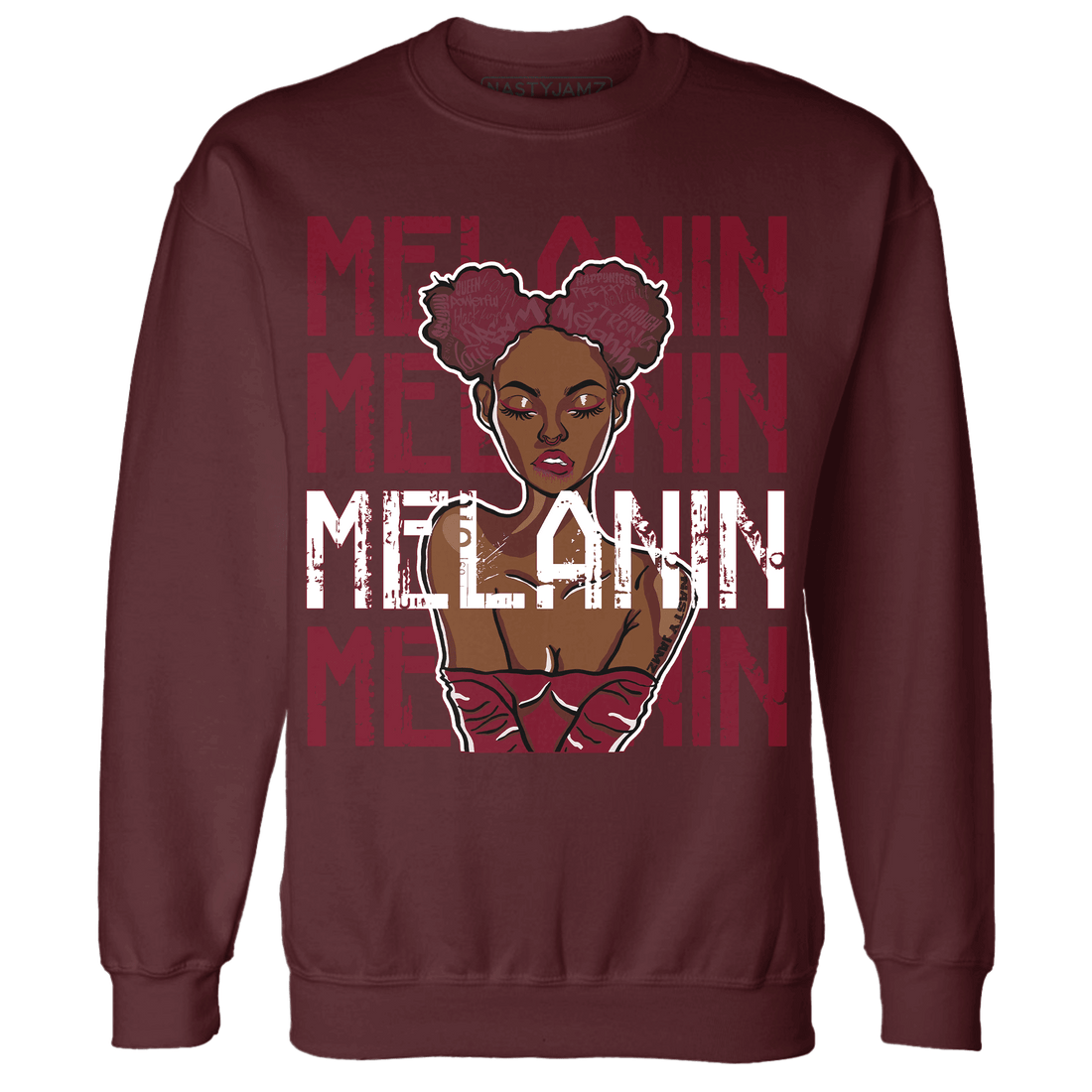 High White Team Red 1s Sweatshirt Match Melanin Girl - NastyJamz