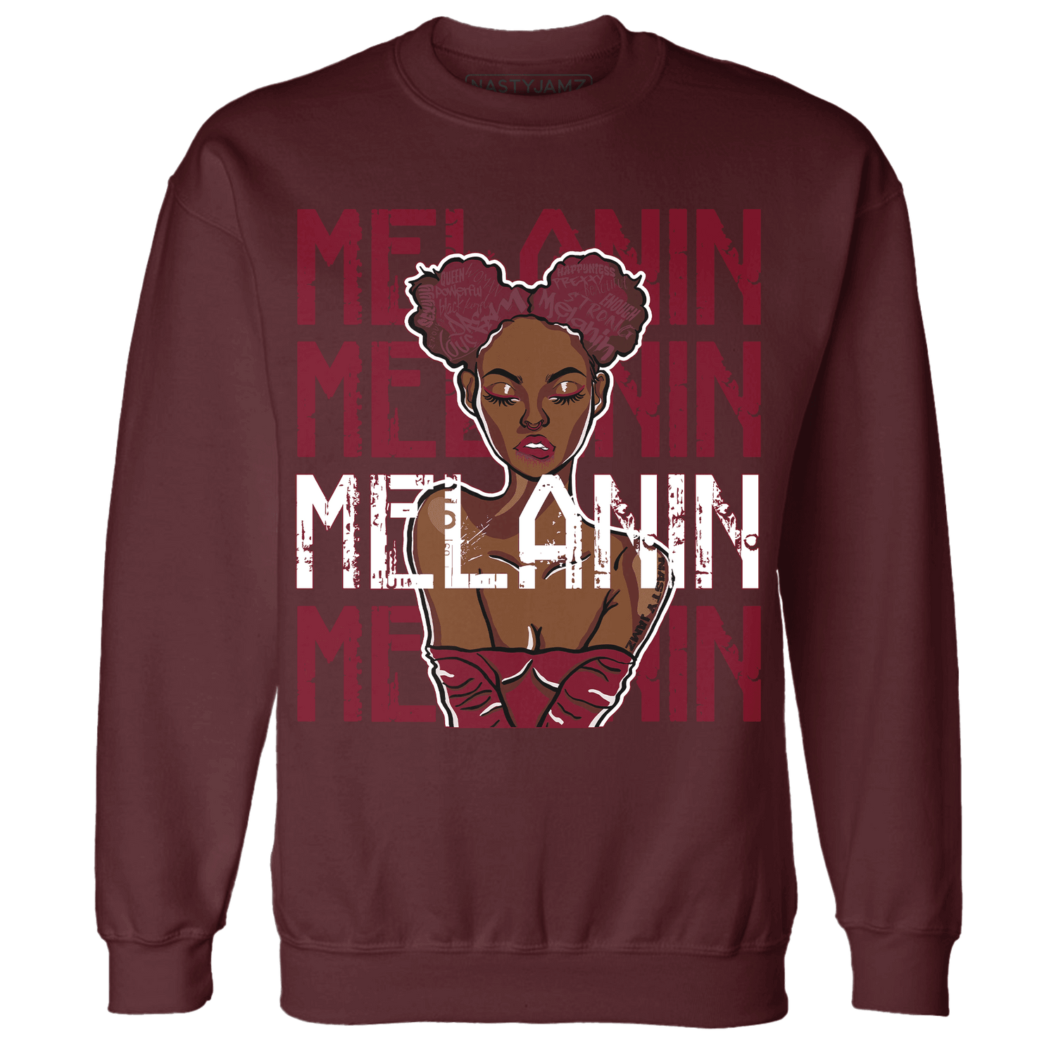 High White Team Red 1s Sweatshirt Match Melanin Girl - NastyJamz