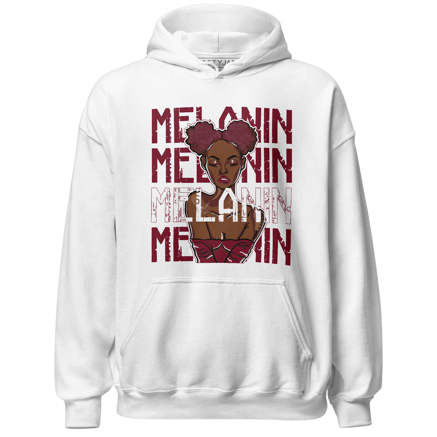 High White Team Red 1s Hoodie Match Melanin Girl - NastyJamz