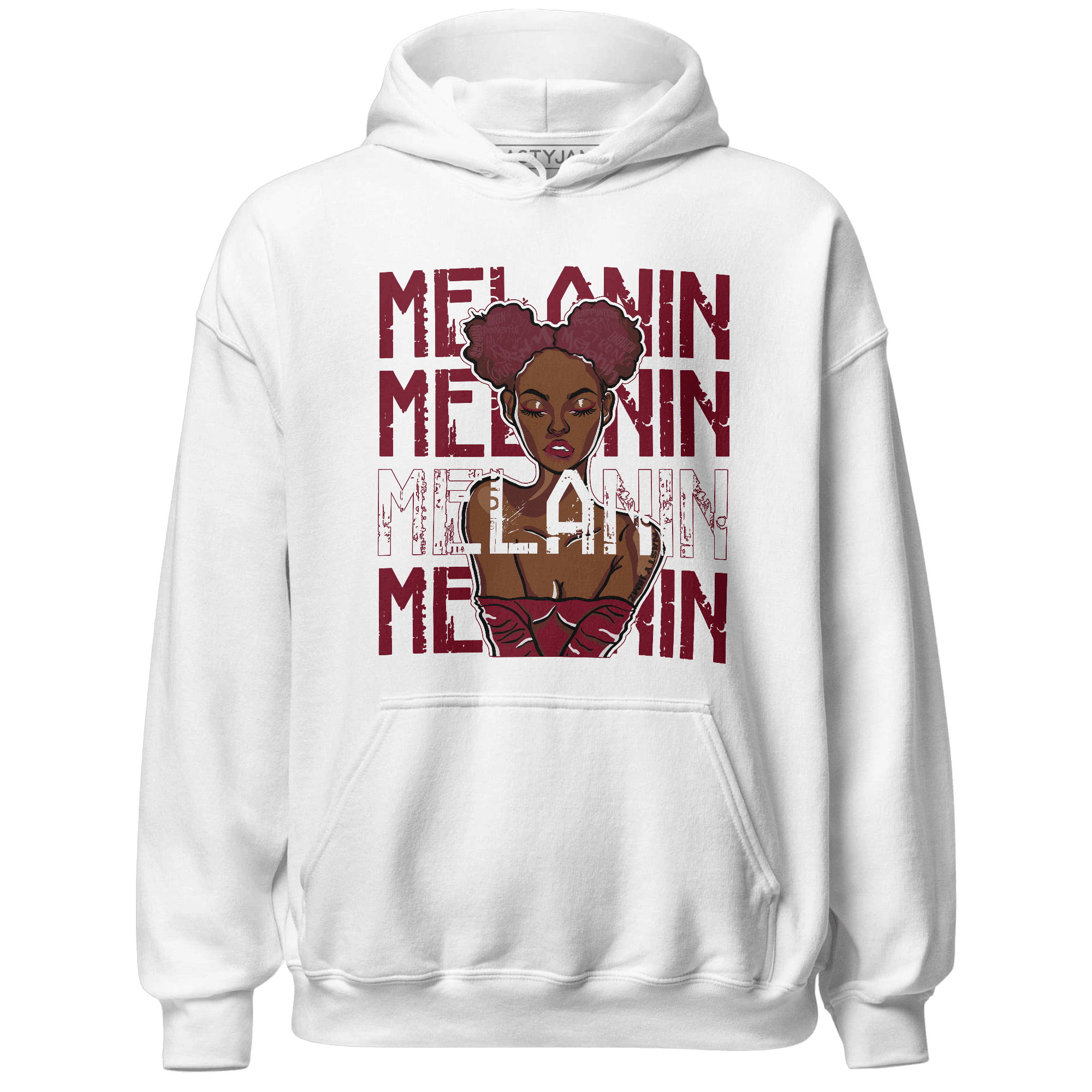 High White Team Red 1s Hoodie Match Melanin Girl - NastyJamz