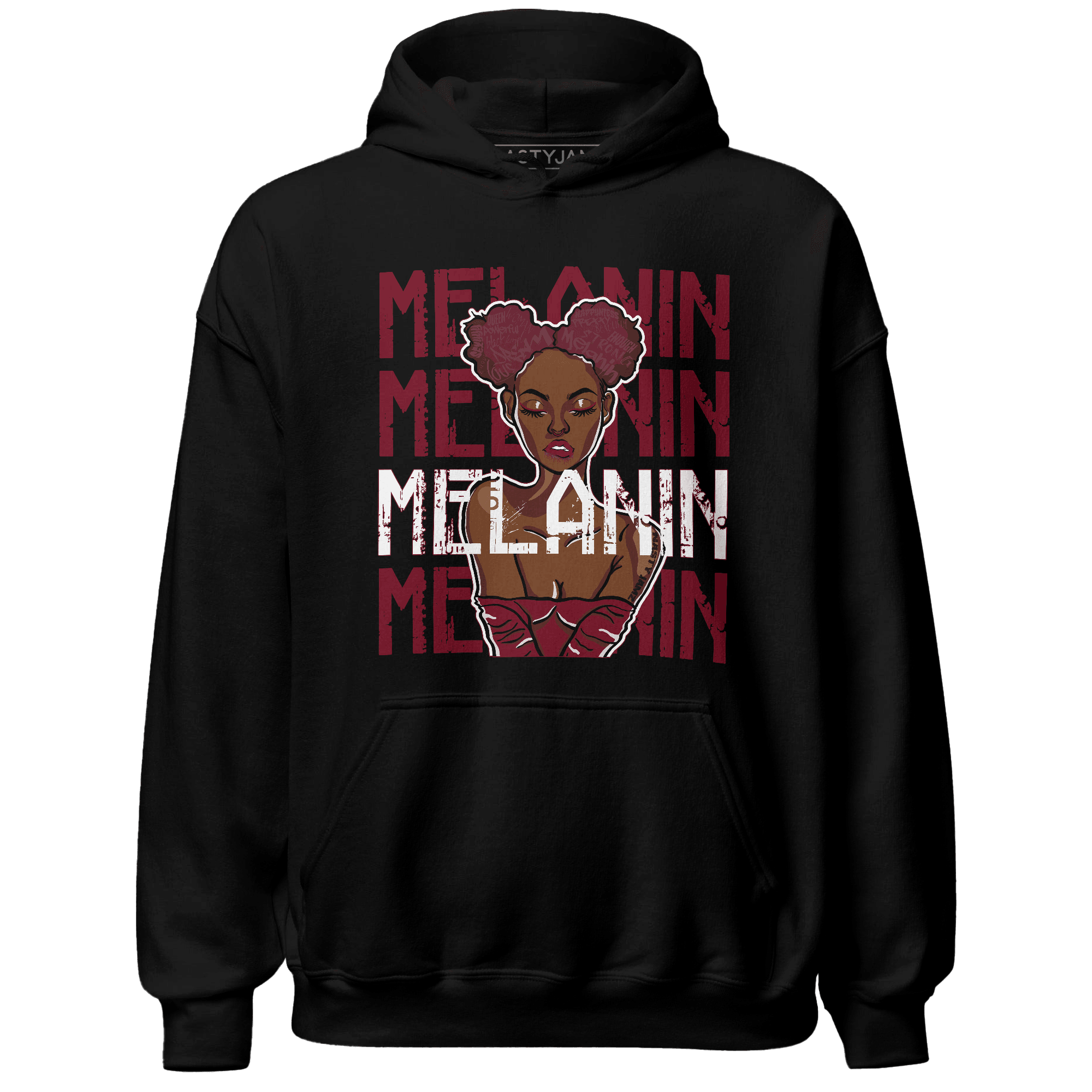 High White Team Red 1s Hoodie Match Melanin Girl - NastyJamz