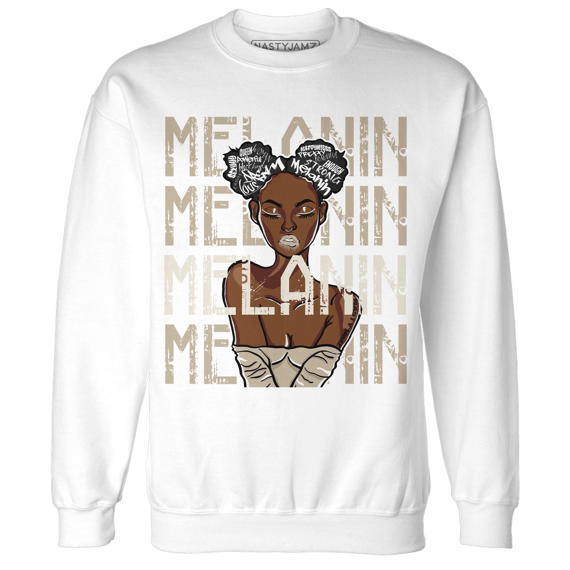 Latte 1s Sweatshirt Match Melanin Girl - NastyJamz