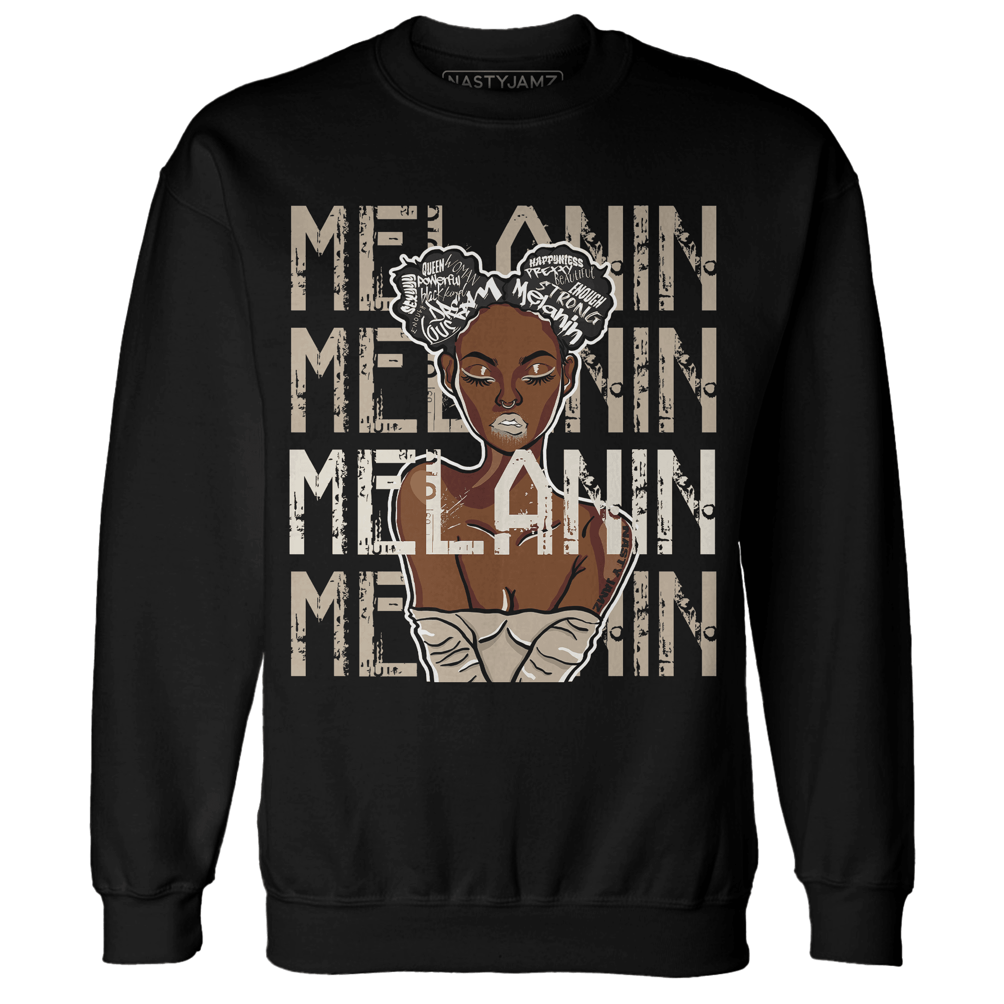 Latte 1s Sweatshirt Match Melanin Girl - NastyJamz