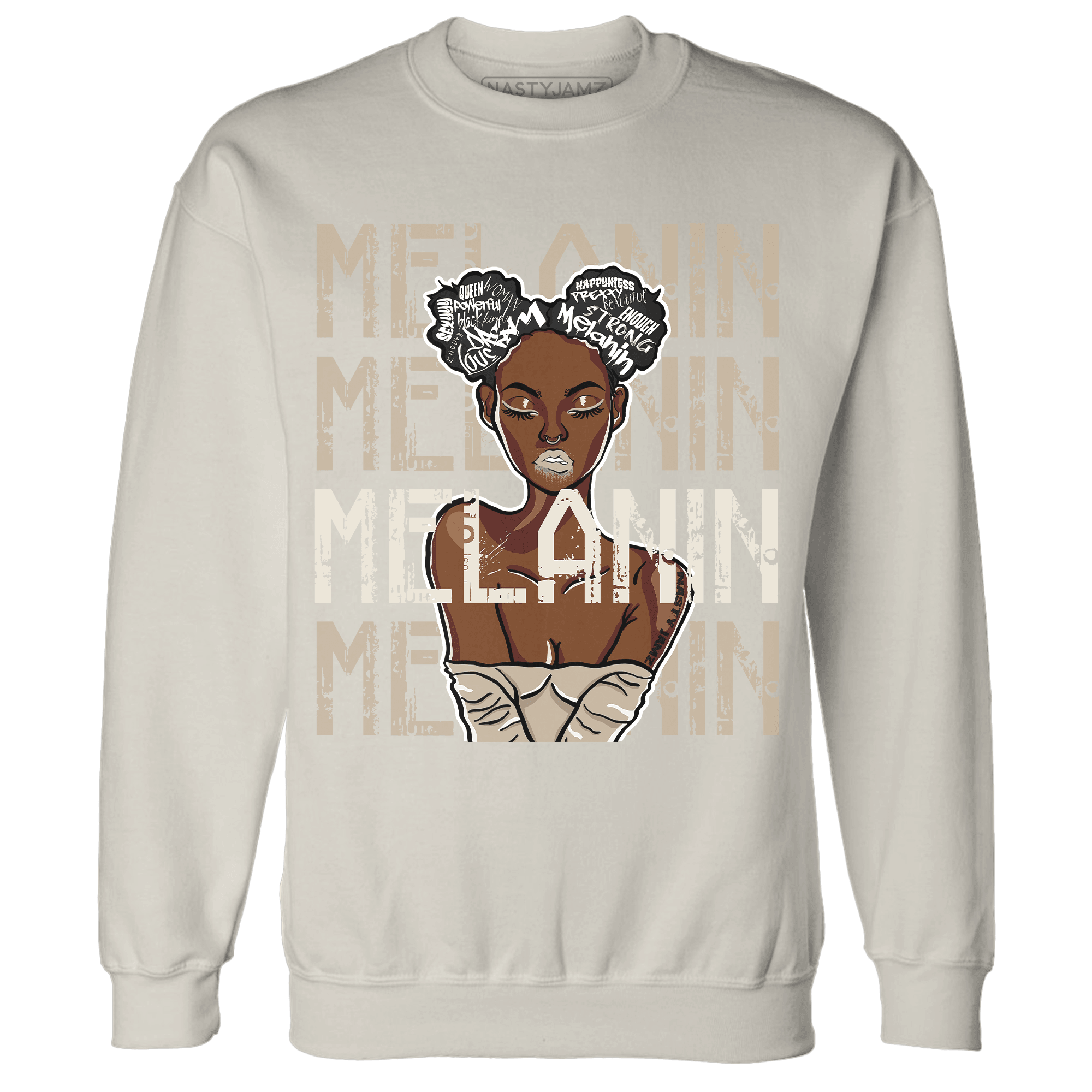 Latte 1s Sweatshirt Match Melanin Girl - NastyJamz