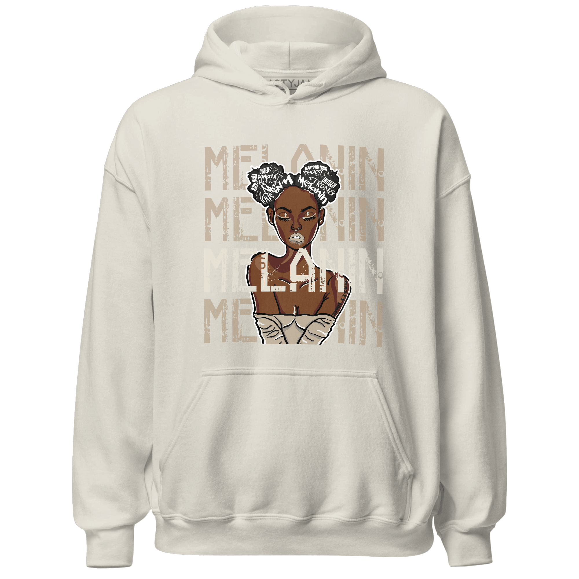 Latte 1s Hoodie Match Melanin Girl - NastyJamz