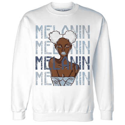 Mid Diffused Blue Grey 1s Sweatshirt Match Melanin Girl - NastyJamz