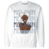 Mid Diffused Blue Grey 1s Sweatshirt Match Melanin Girl - NastyJamz