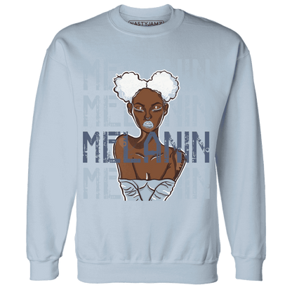 Mid Diffused Blue Grey 1s Sweatshirt Match Melanin Girl - NastyJamz