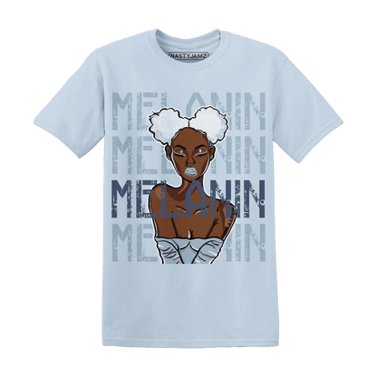 Mid Diffused Blue Grey 1s T Shirt Match Melanin Girl - NastyJamz