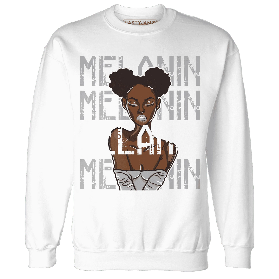 Wolf-Grey-1s-Sweatshirt-Match-Melanin-Girl