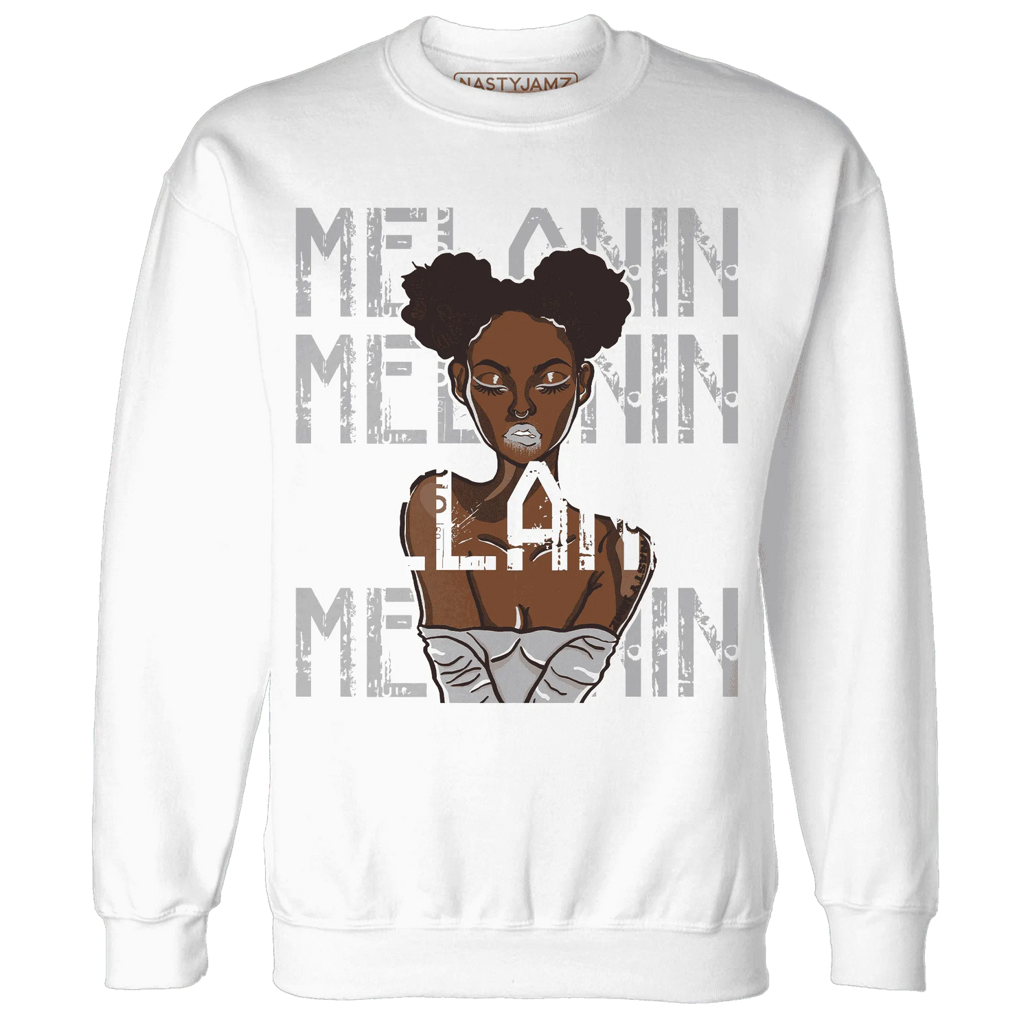 Wolf-Grey-1s-Sweatshirt-Match-Melanin-Girl