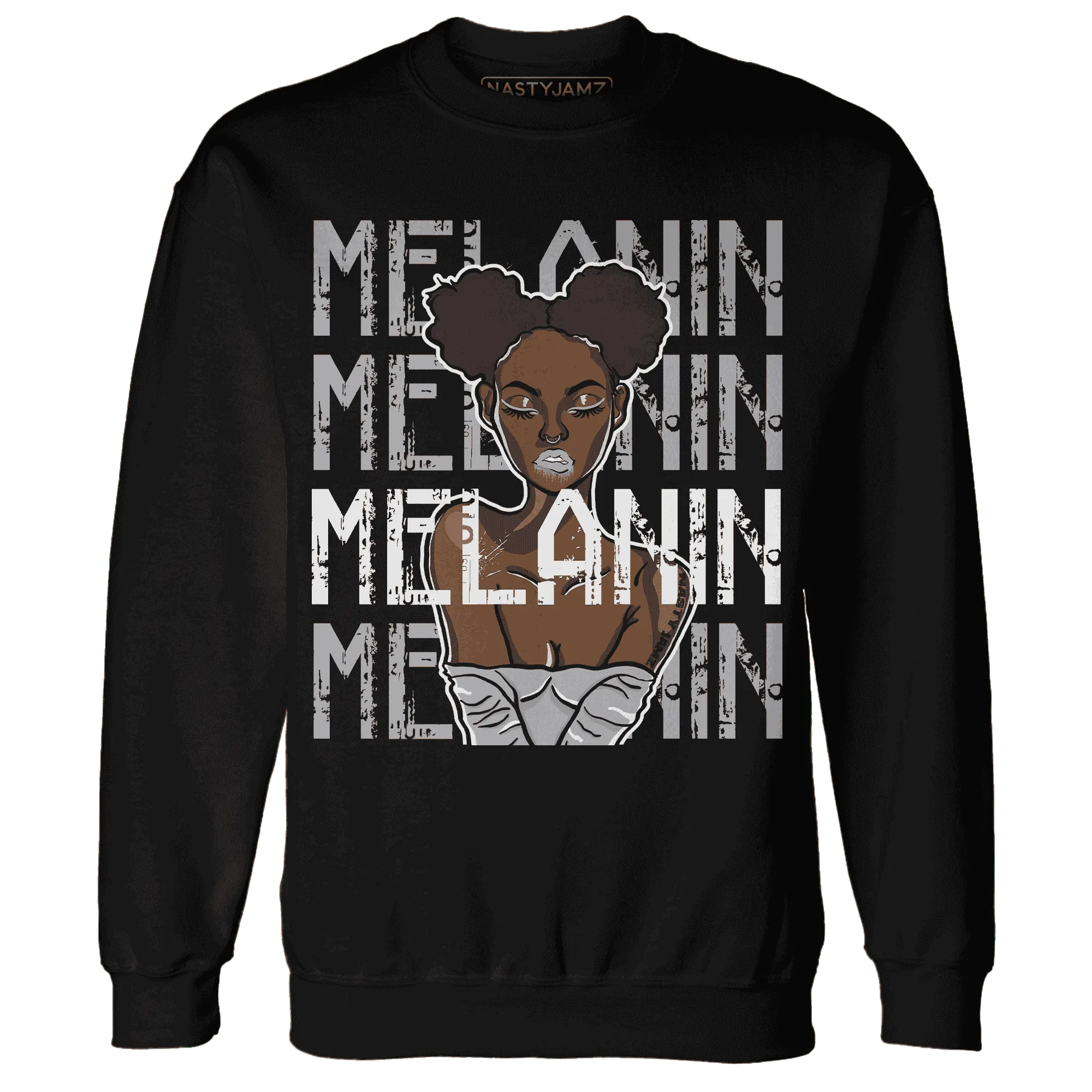 Wolf-Grey-1s-Sweatshirt-Match-Melanin-Girl