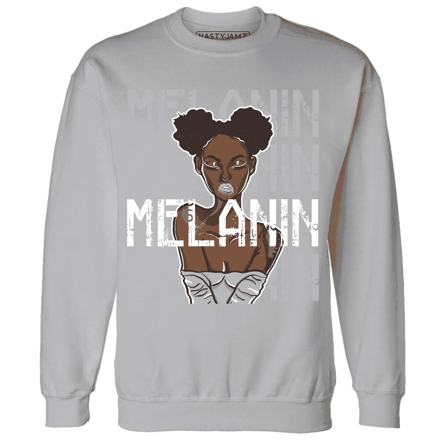 Wolf-Grey-1s-Sweatshirt-Match-Melanin-Girl