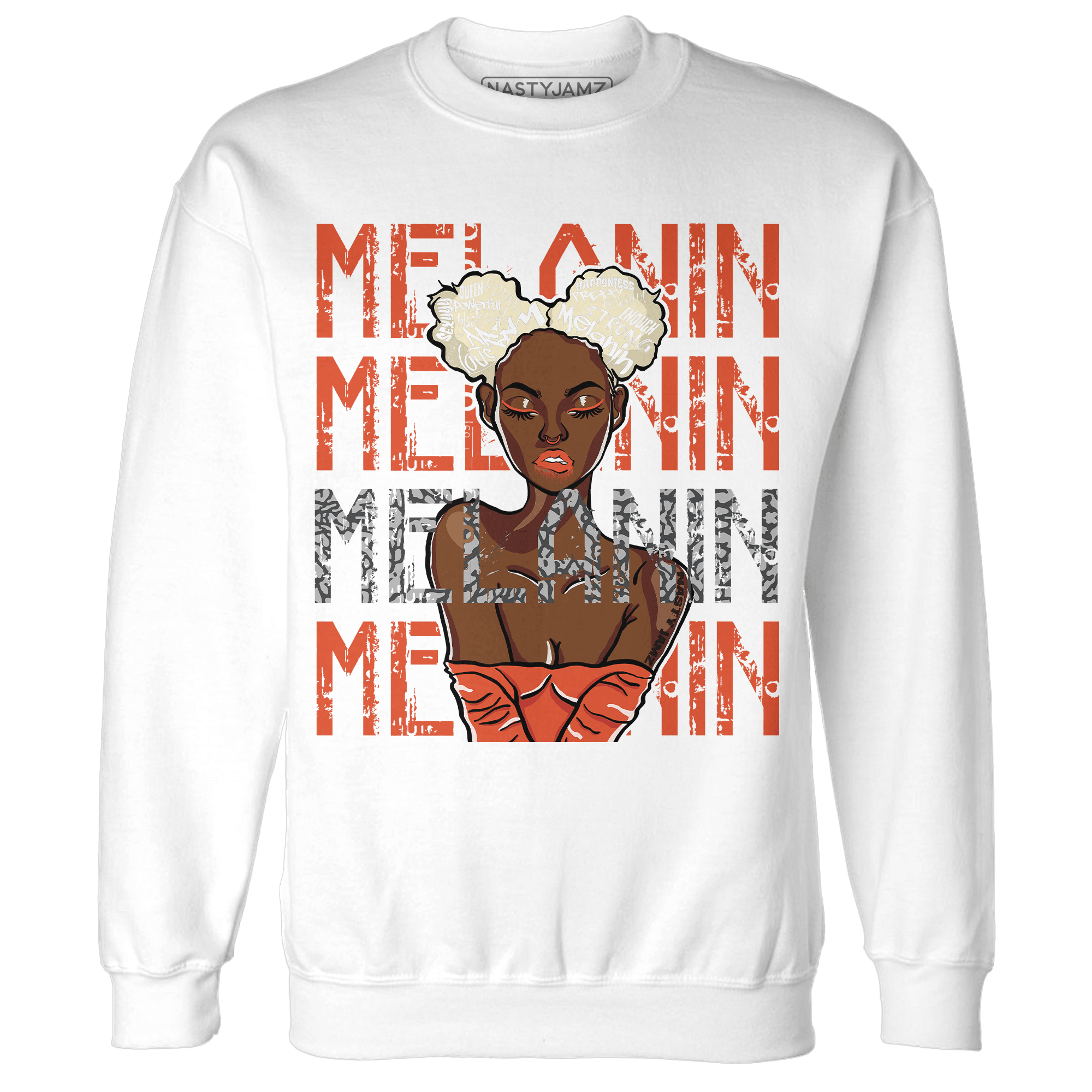 Georgia Peach 3s Sweatshirt Match Melanin Girl - NastyJamz