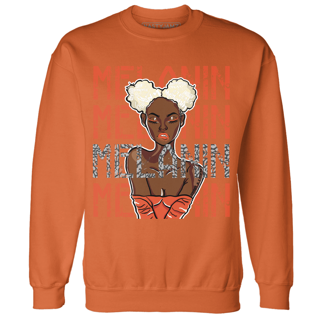 Georgia Peach 3s Sweatshirt Match Melanin Girl - NastyJamz