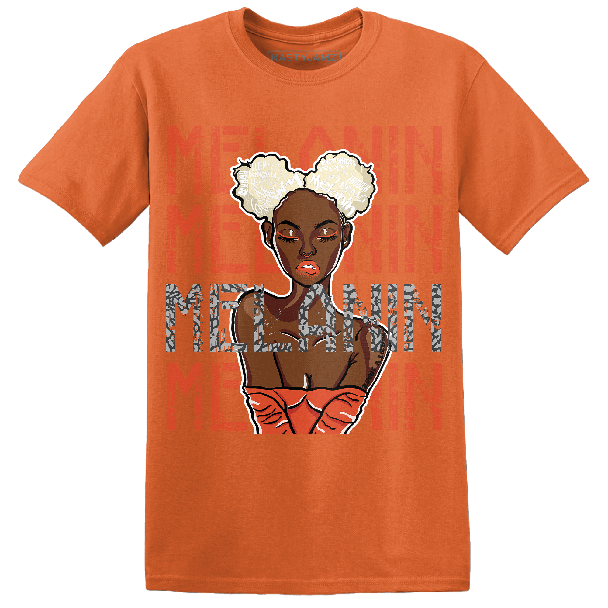 Georgia Peach 3s T Shirt Match Melanin Girl - NastyJamz