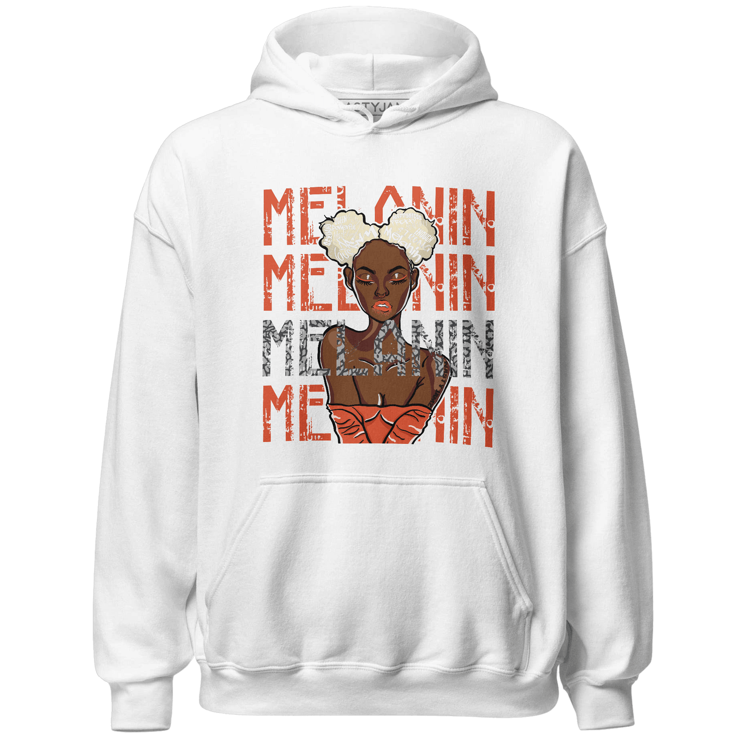 Georgia Peach 3s Hoodie Match Melanin Girl - NastyJamz