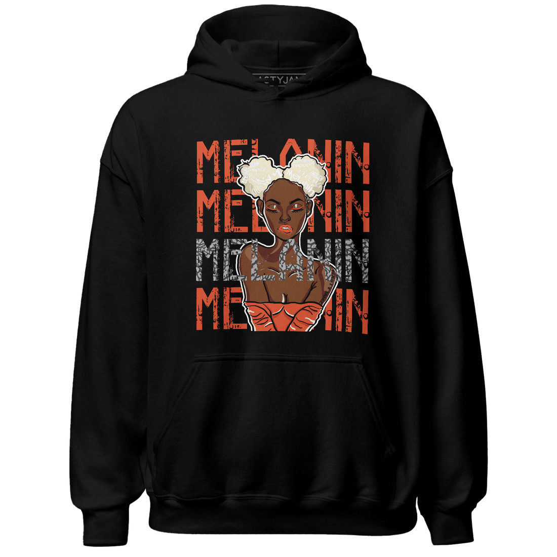 Georgia Peach 3s Hoodie Match Melanin Girl - NastyJamz