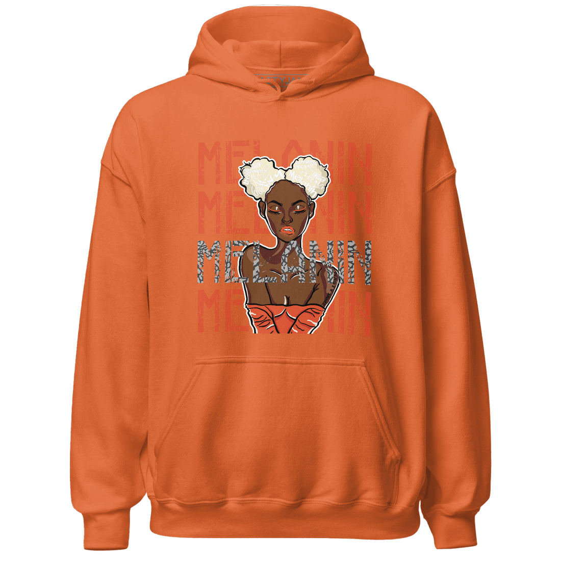 Georgia Peach 3s Hoodie Match Melanin Girl - NastyJamz