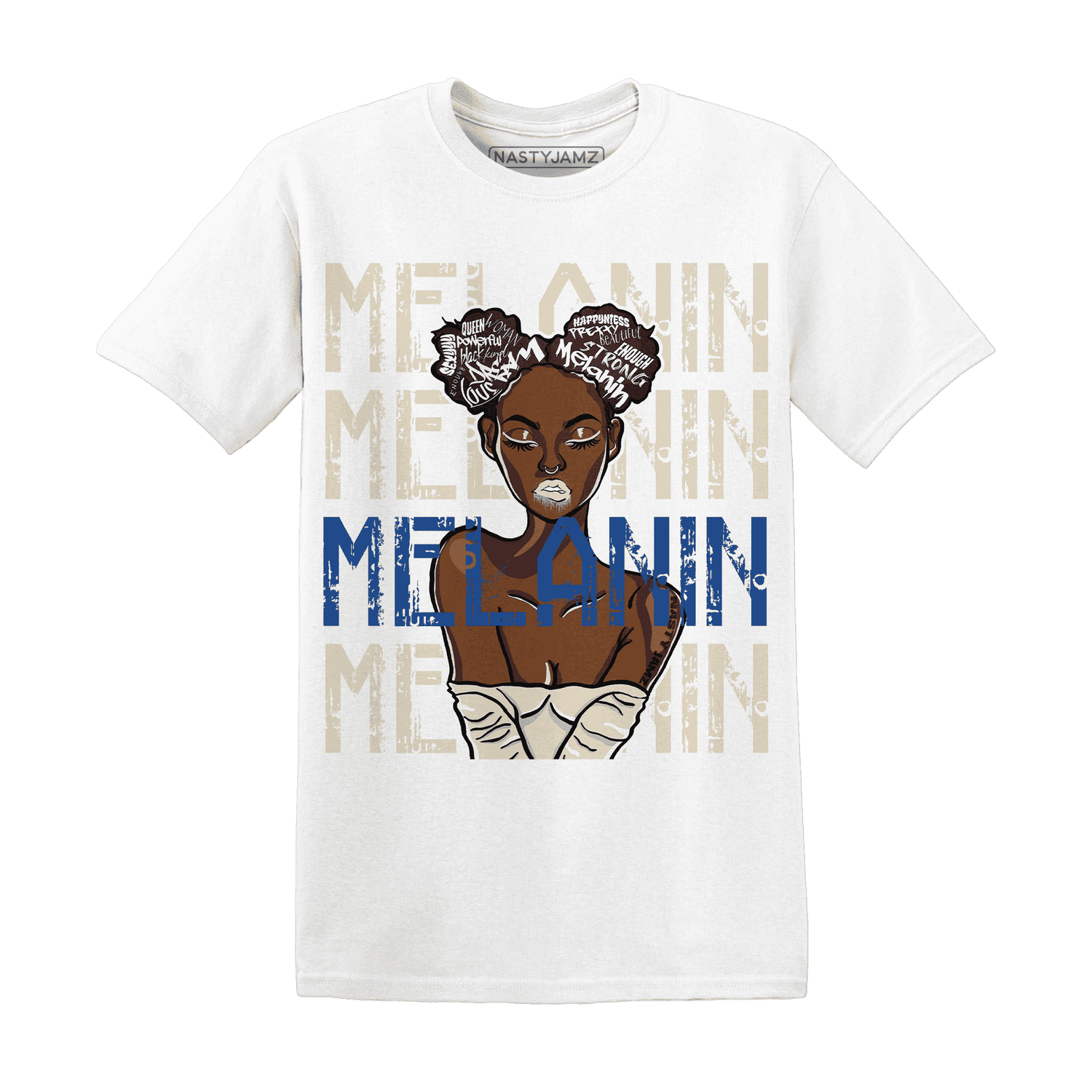 Quaiii 54 3s T Shirt Match Melanin Girl - NastyJamz