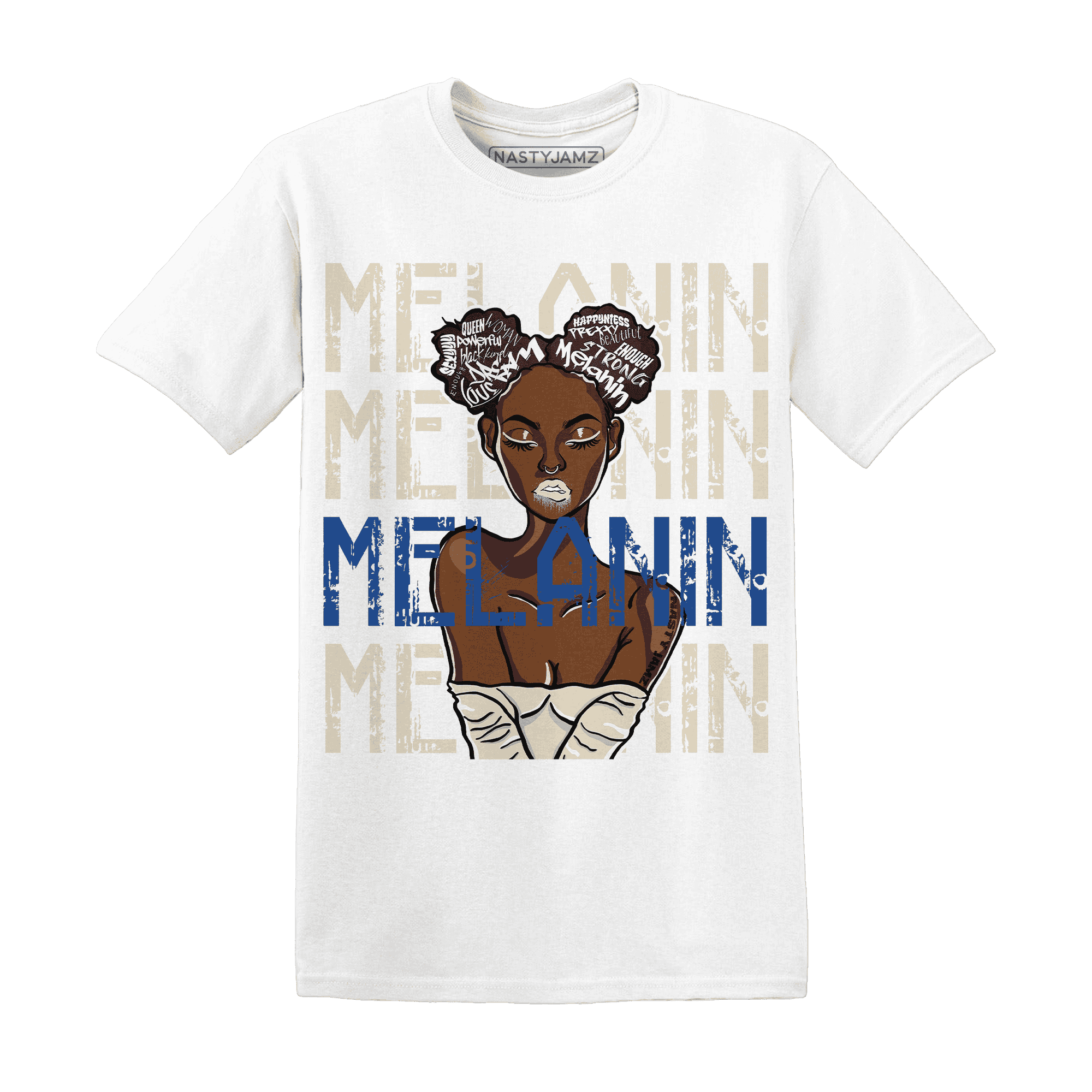 Quaiii 54 3s T Shirt Match Melanin Girl - NastyJamz