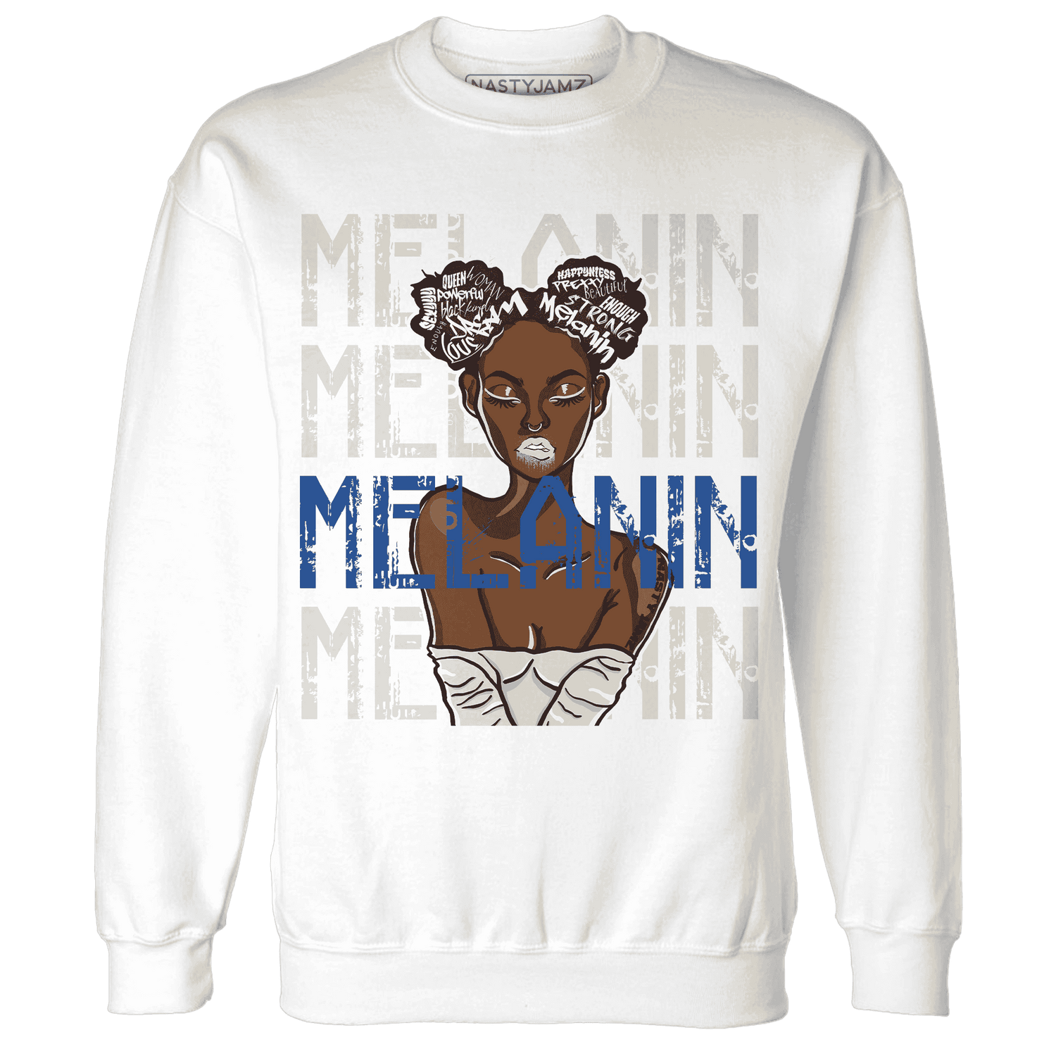 Quaiii 54 3s Sweatshirt Match Melanin Girl - NastyJamz