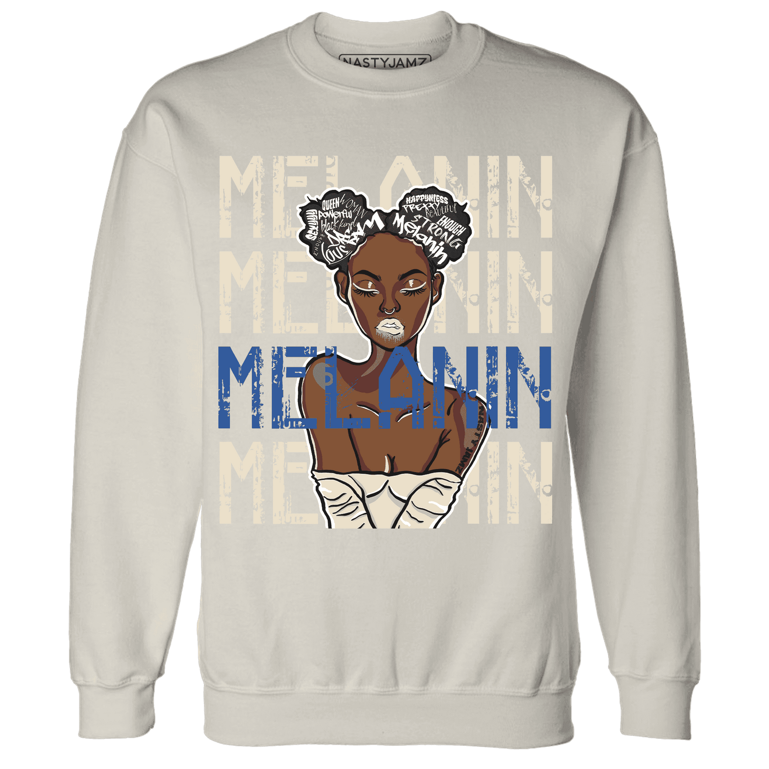 Quaiii 54 3s Sweatshirt Match Melanin Girl - NastyJamz