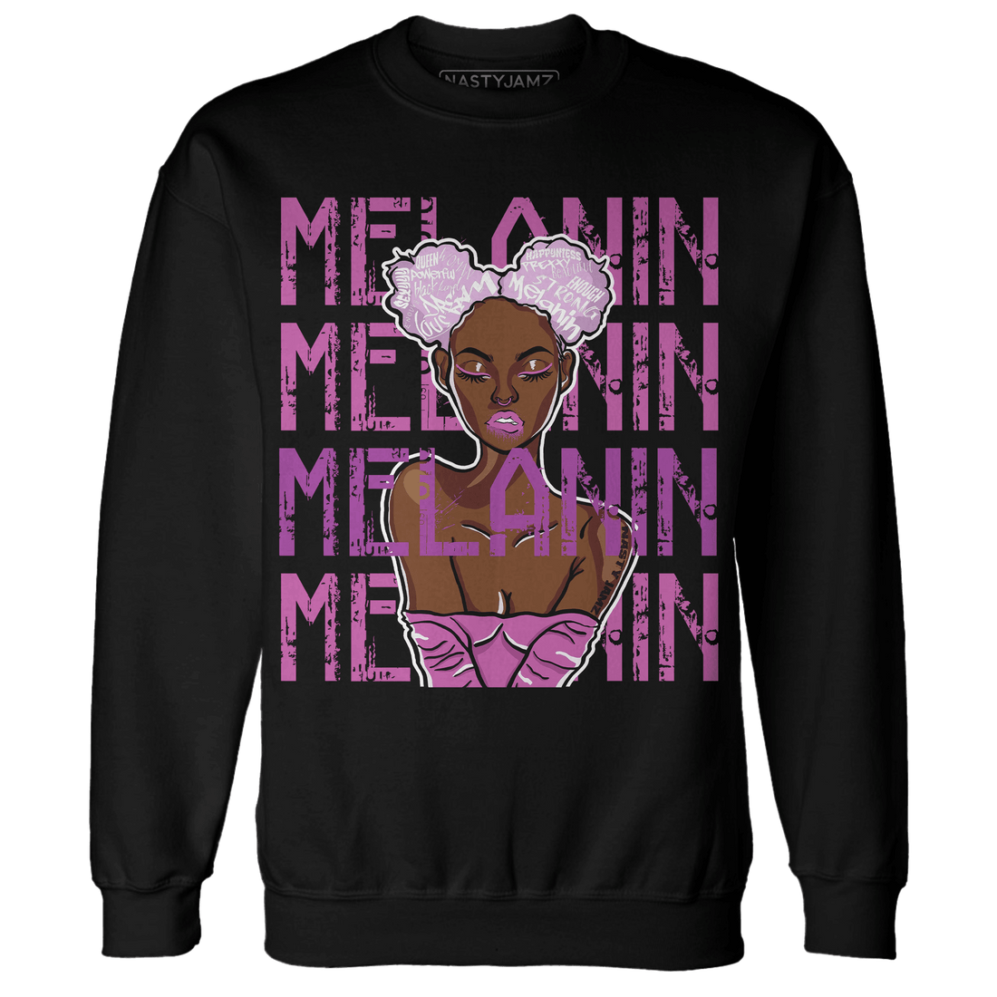GS Hyper Violet 4s Sweatshirt Match Melanin Girl - NastyJamz