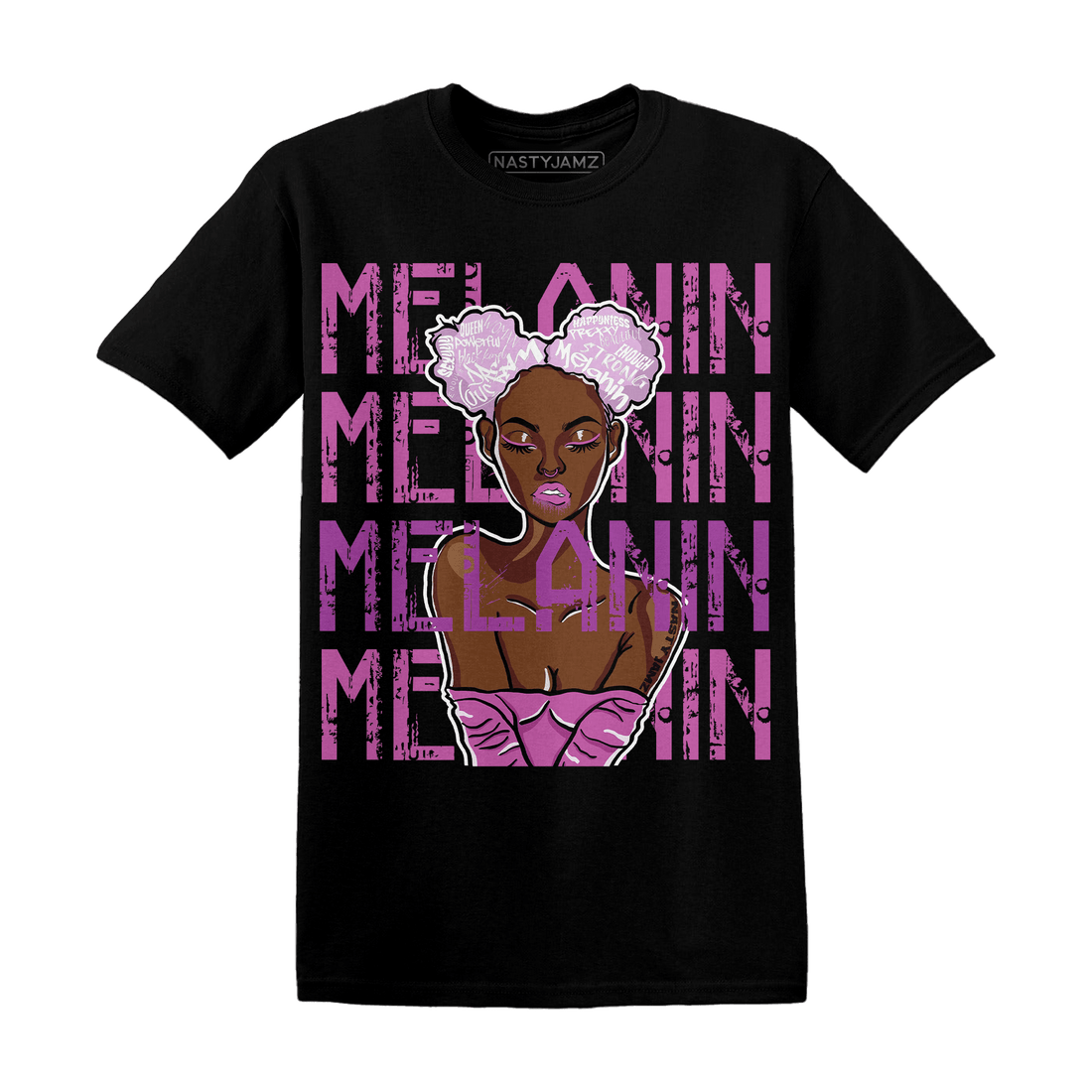 GS Hyper Violet 4s T Shirt Match Melanin Girl - NastyJamz