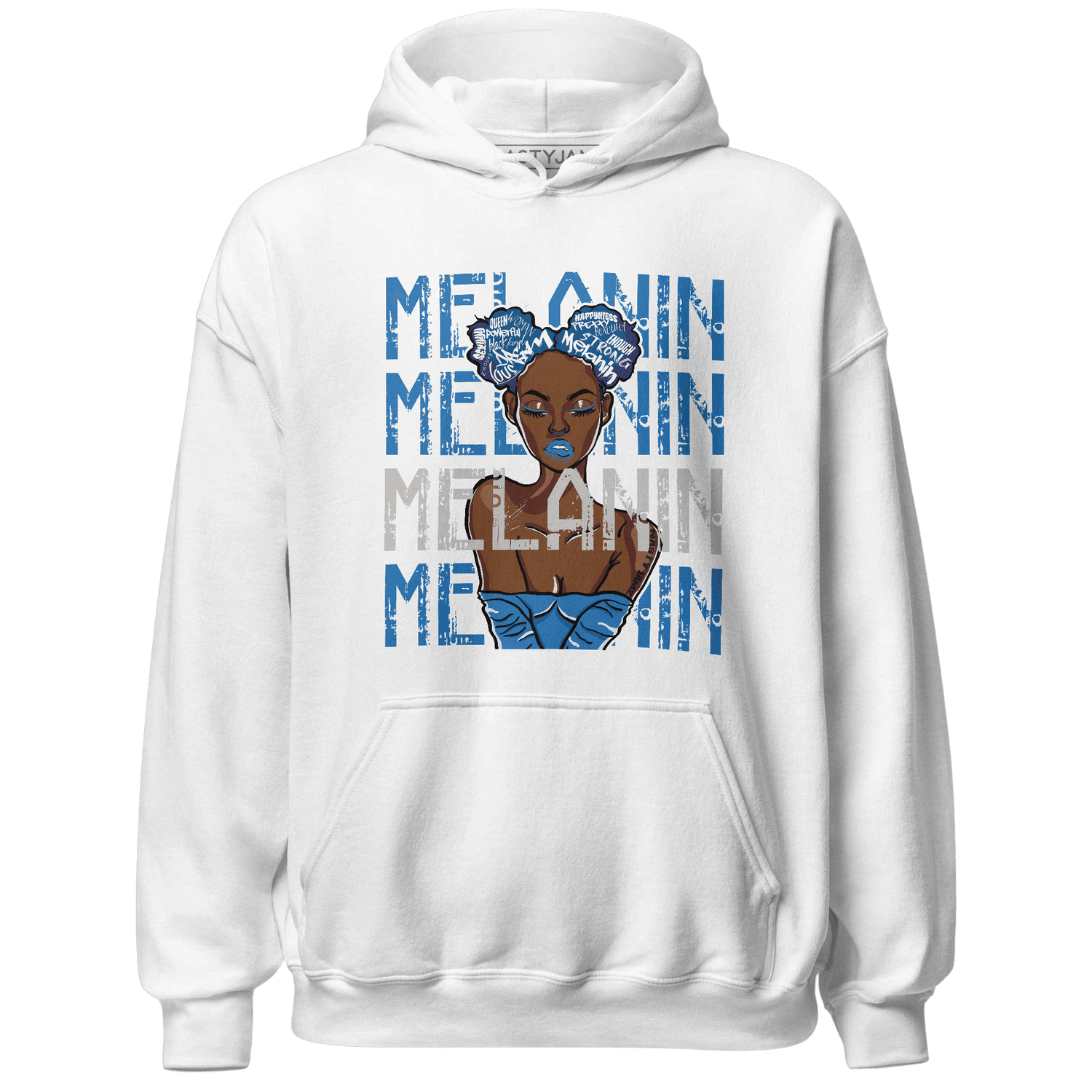 Industrial Blue 4s Hoodie Match Melanin Girl - NastyJamz